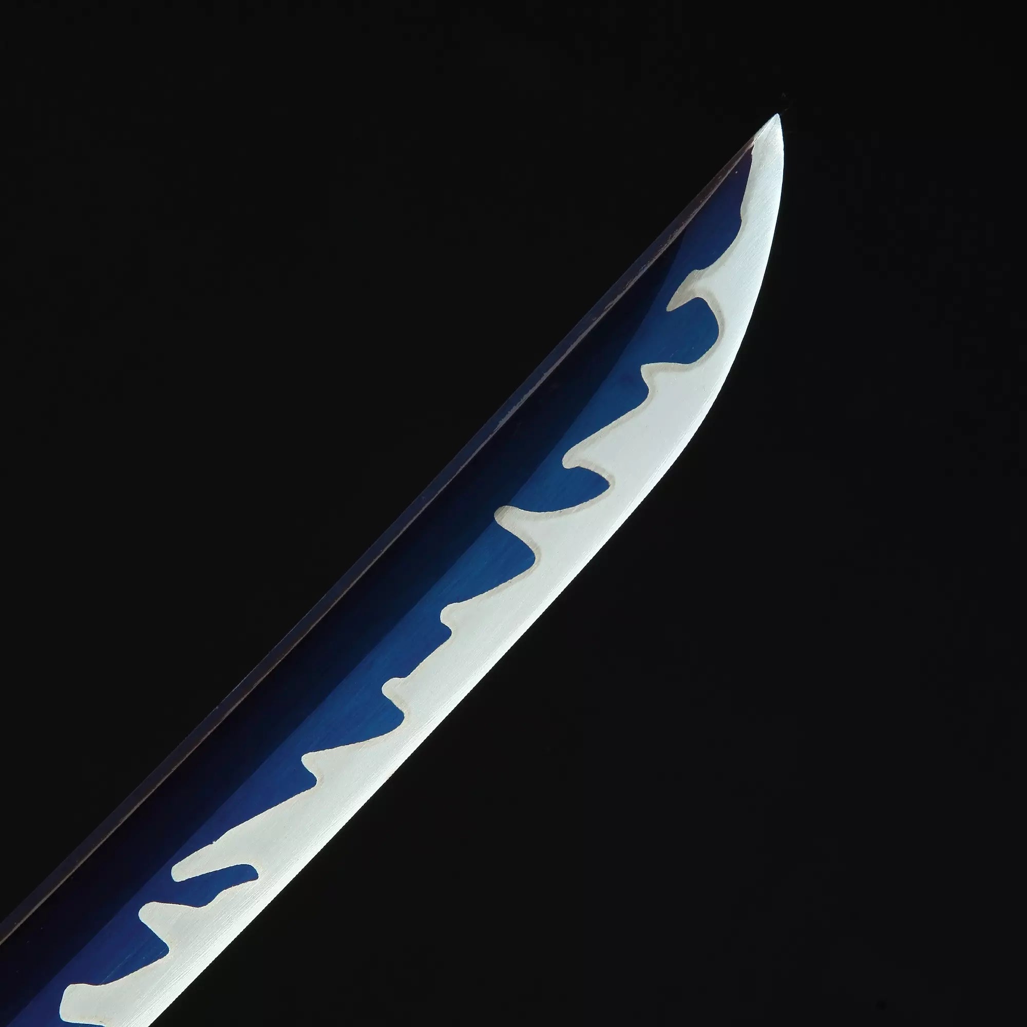 Handmade Japanese Katana Sword With Blue Blade And Scabbard