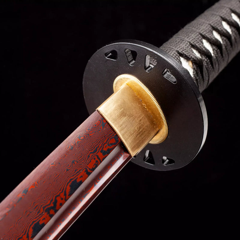 Handmade Hattori Hanzo Kill Bill Beatrix Kiddo's Katana Sword With Red Blade