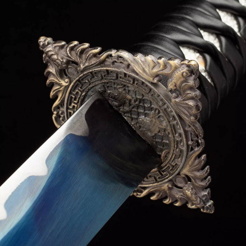 Handmade Japanese Sword High Manganese Steel With Blue Blade