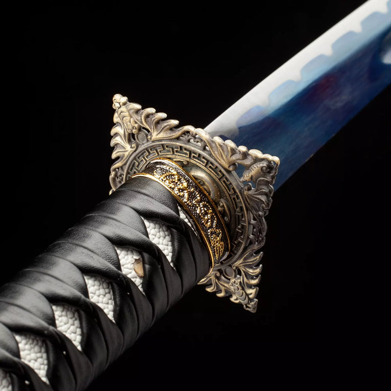 Handmade Japanese Sword High Manganese Steel With Blue Blade