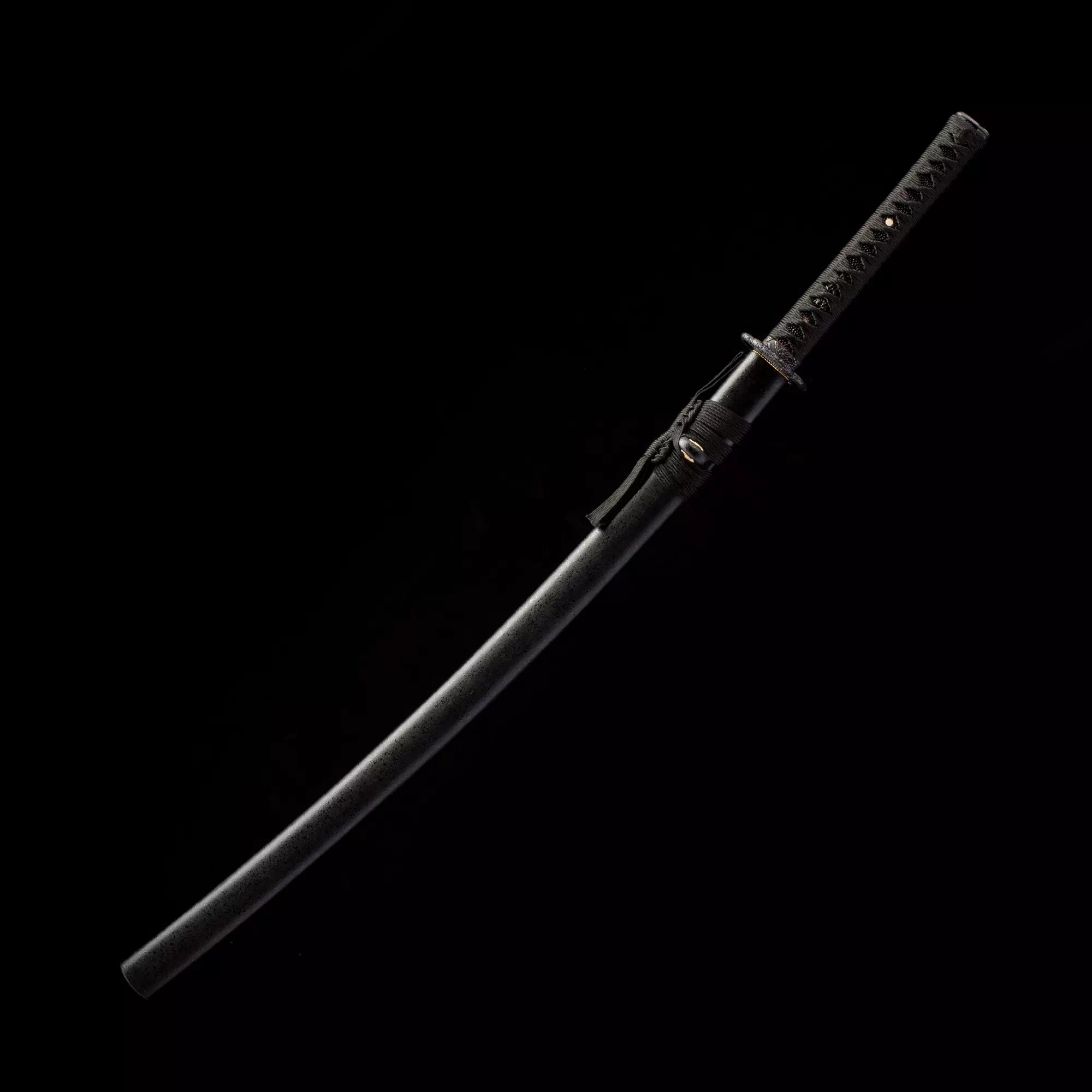 Handmade Japanese Katana Sword With Black Scabbard