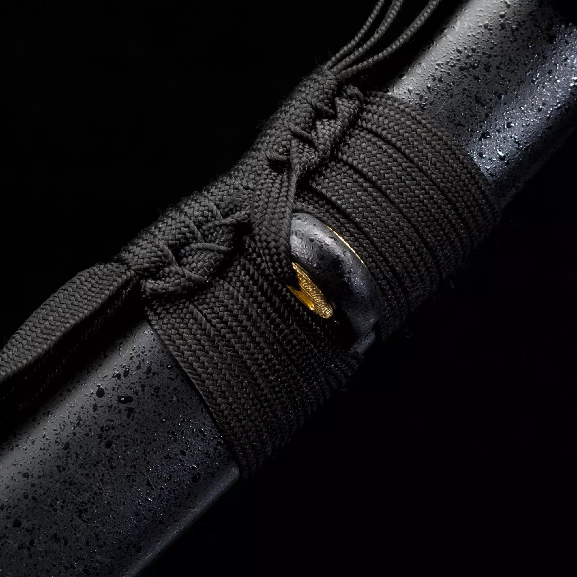 Handmade Japanese Katana Sword With Black Scabbard