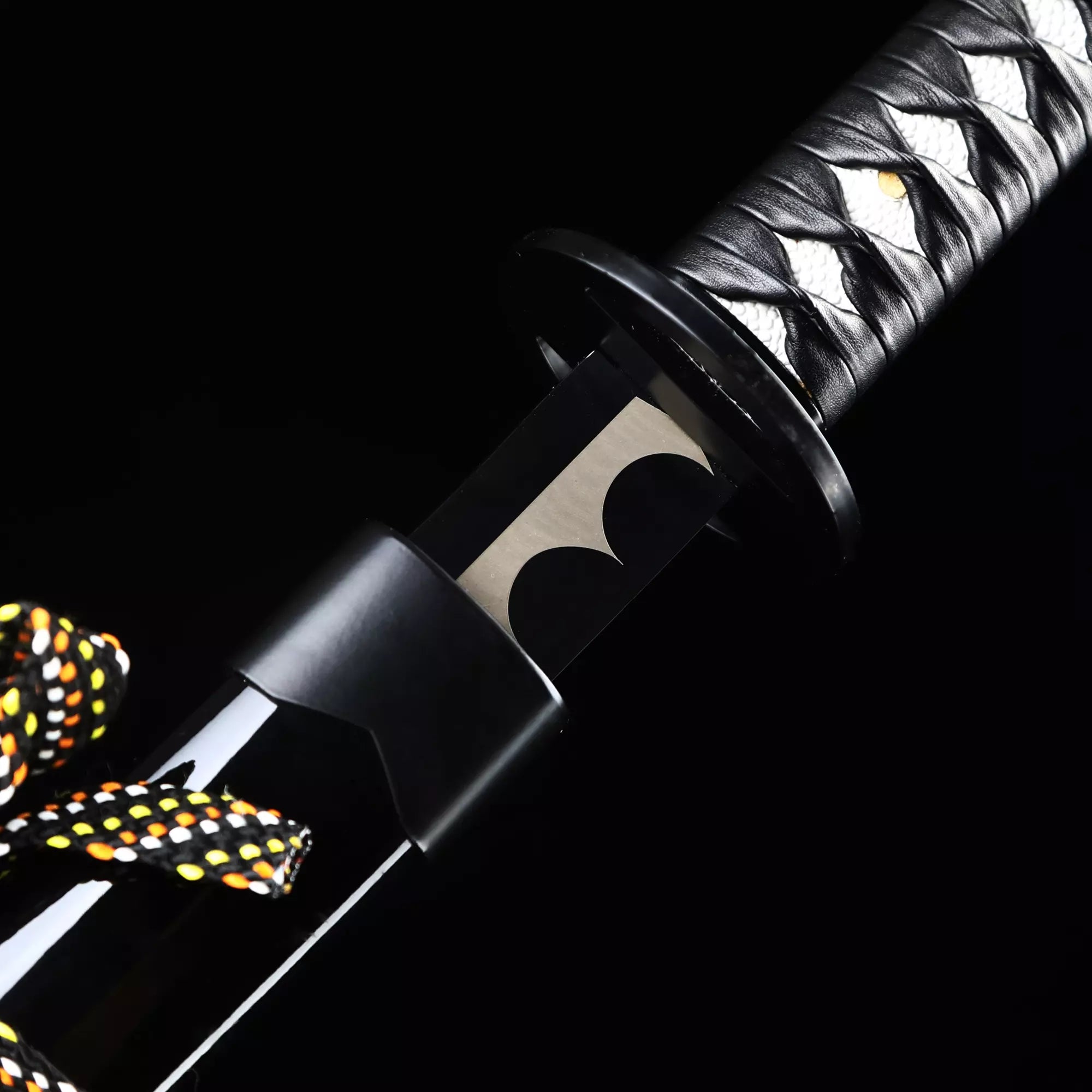Handmade Japanese Nihonto Katana Sword Full Tang With Black Scabbard