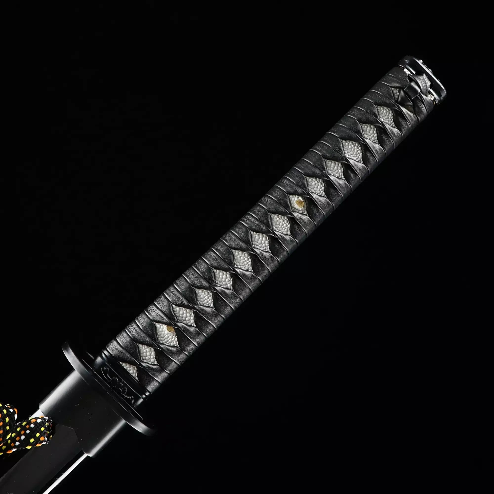 Handmade Japanese Nihonto Katana Sword Full Tang With Black Scabbard