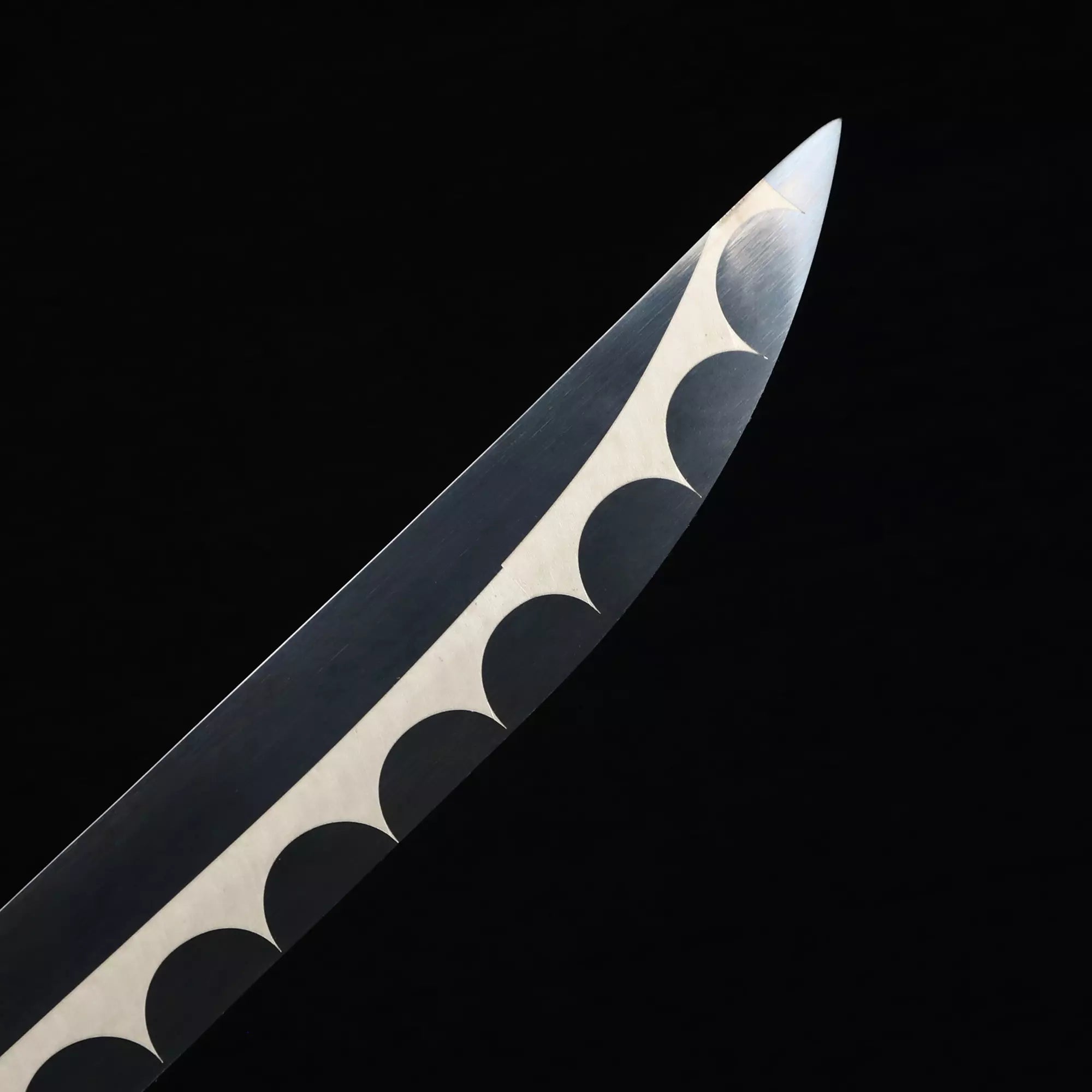 Handmade Japanese Nihonto Katana Sword Full Tang With Black Scabbard