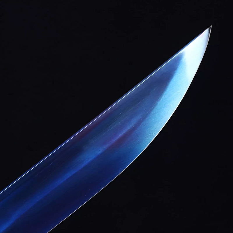 Handmade Japanese Katana Sword High Manganese Steel Full Tang With Blue Blade