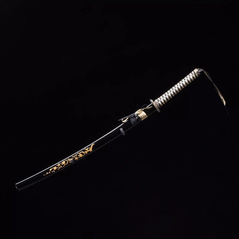 Handmade Japanese Sword High Manganese Steel With Golden Blade