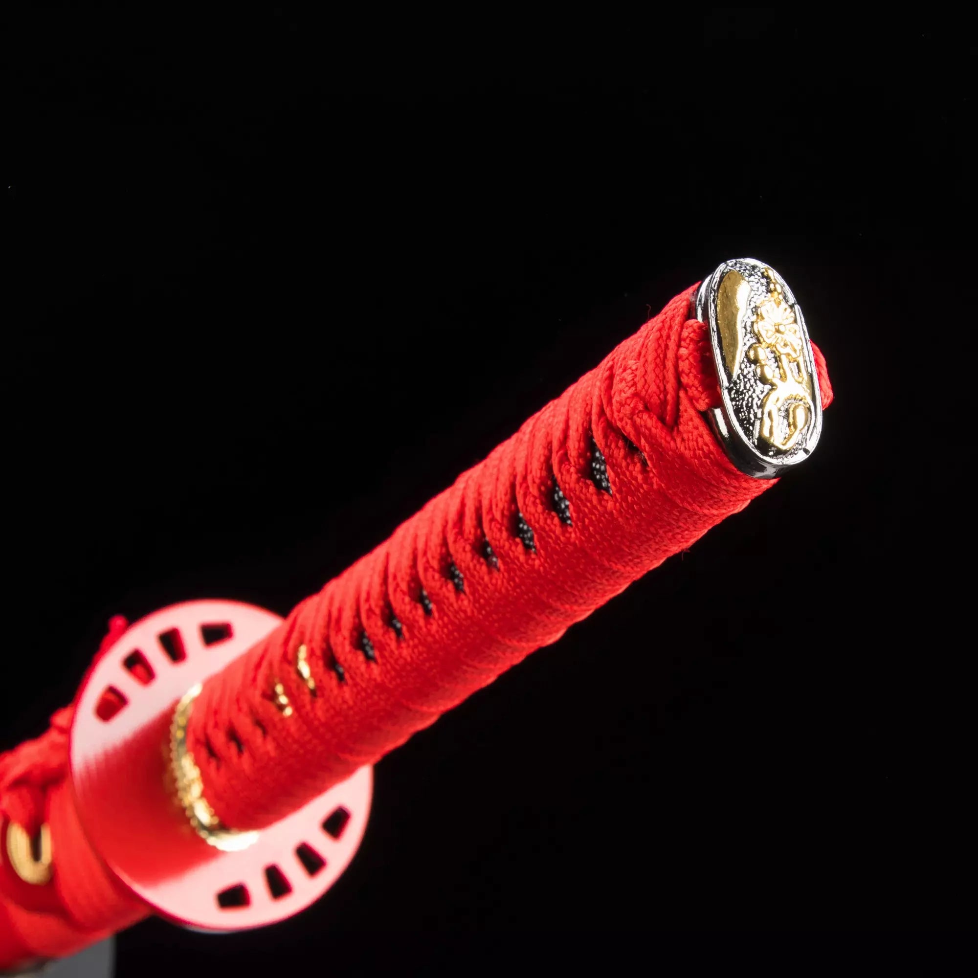 Handmade Japanese Katana Sword With Purple Blade And Red Scabbard