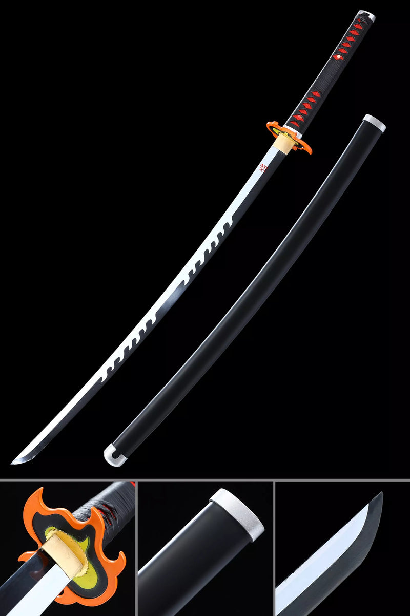 Tanjiro Kagura Sword, Demon Slayer Sword, Kimetsu No Yaiba Sword - Nichirin Sword