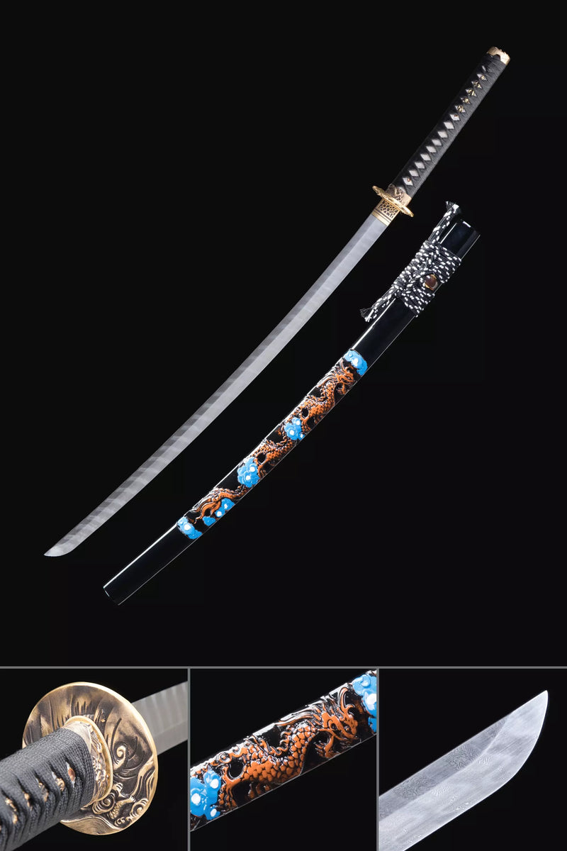 High-performance Japanese Samurai Sword Folded Pattern Steel