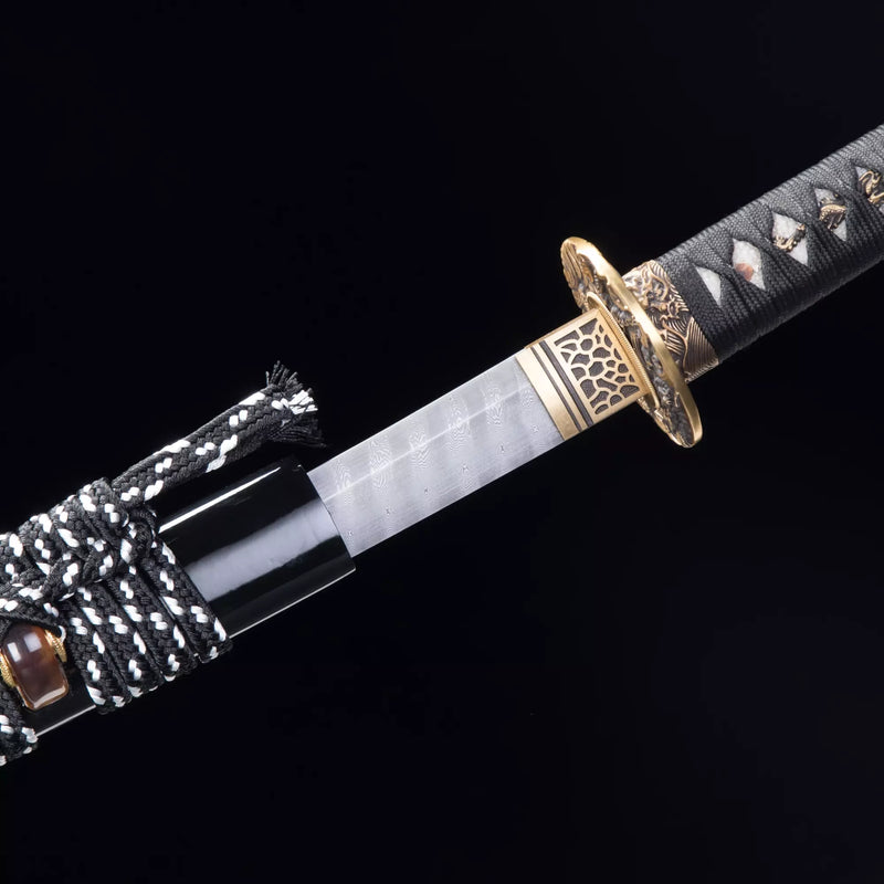 High-performance Japanese Samurai Sword Folded Pattern Steel