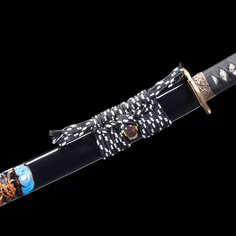 High-performance Japanese Samurai Sword Folded Pattern Steel