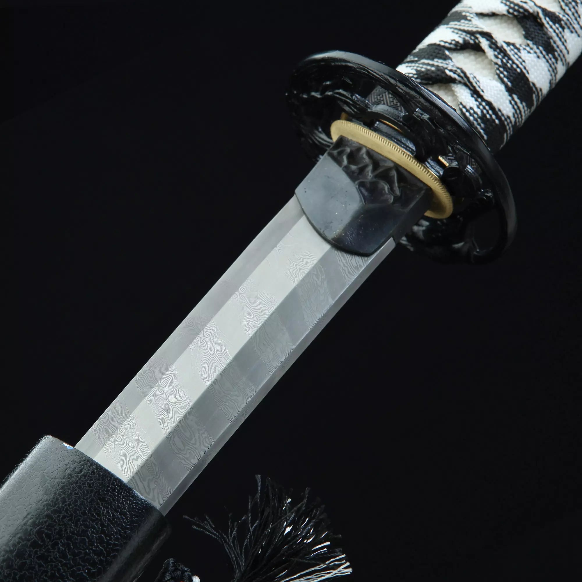 Handmade Japanese Katana Sword Damascus Steel Full Tang