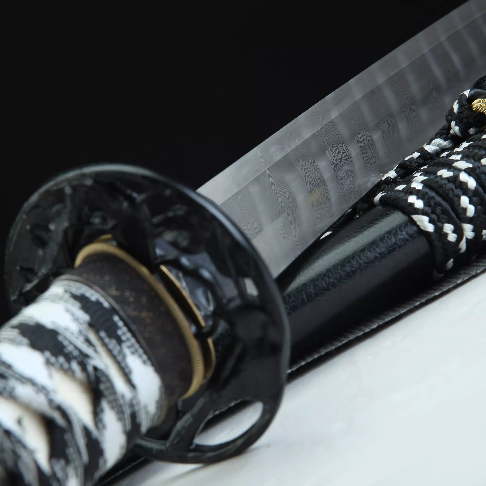 Handmade Japanese Katana Sword Damascus Steel Full Tang
