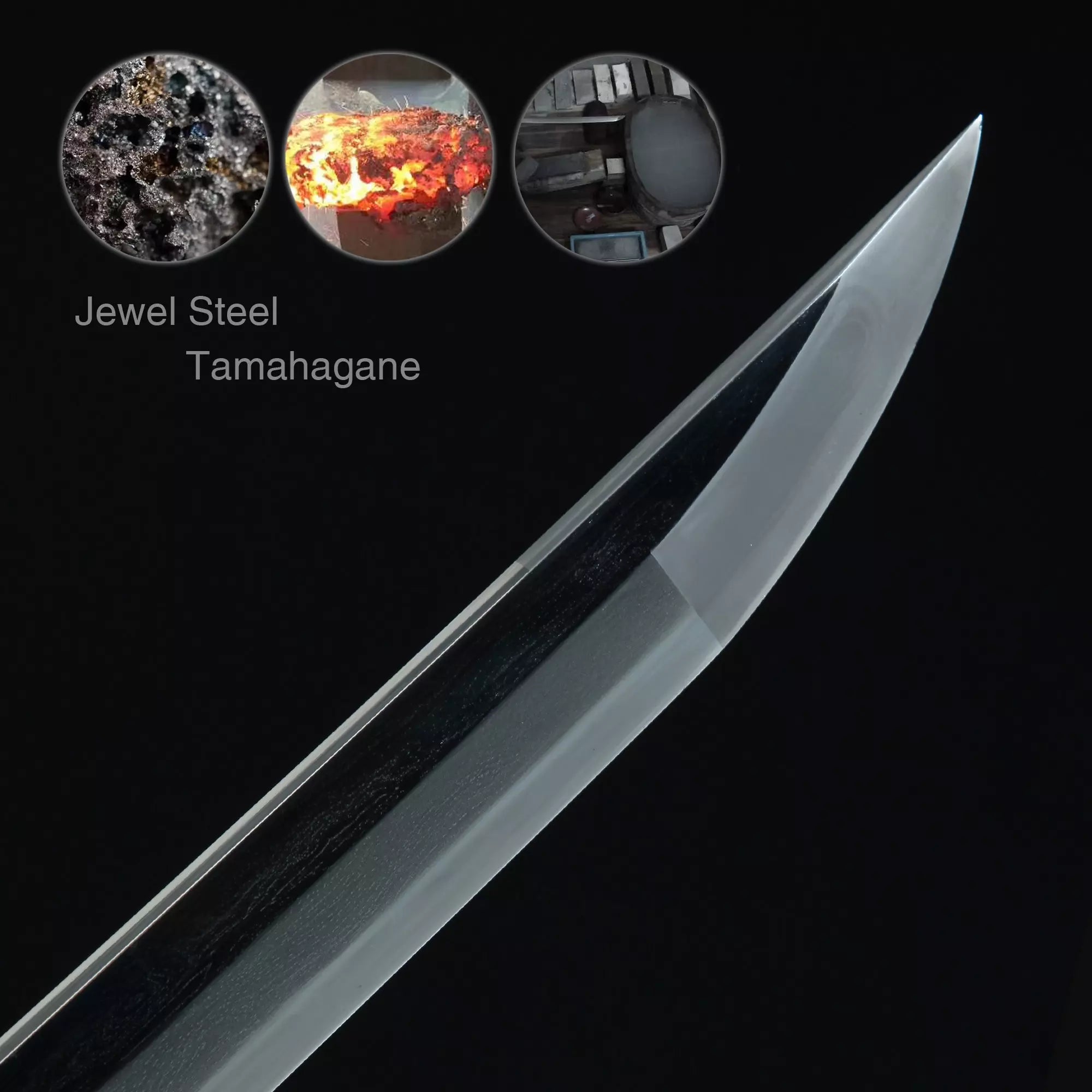 High-performance Japanese Samurai Sword Tamahagane Steel