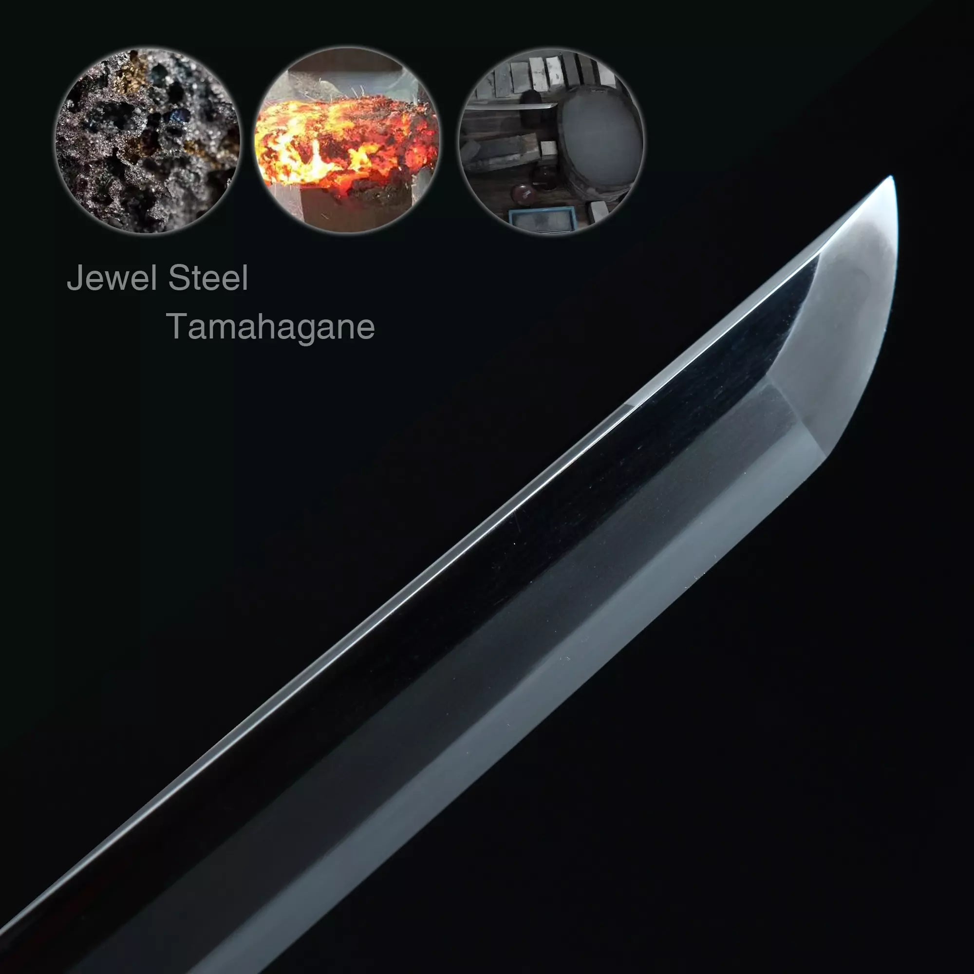 High-performance Japanese Katana Sword Tamahagane Steel