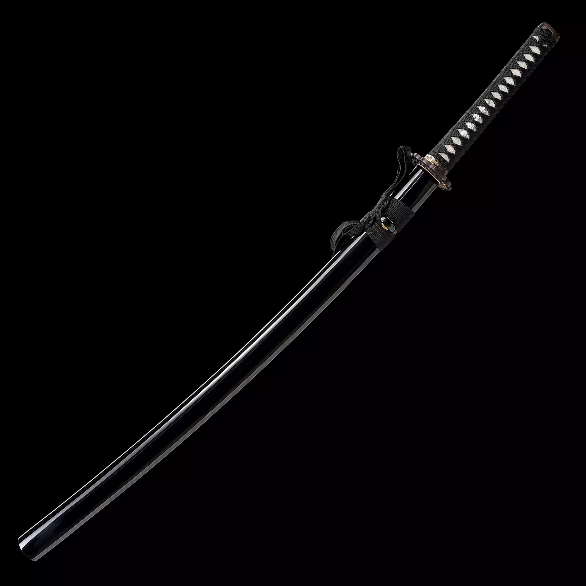 Handmade Japanese Katana Sword Damascus Steel Real Hamon