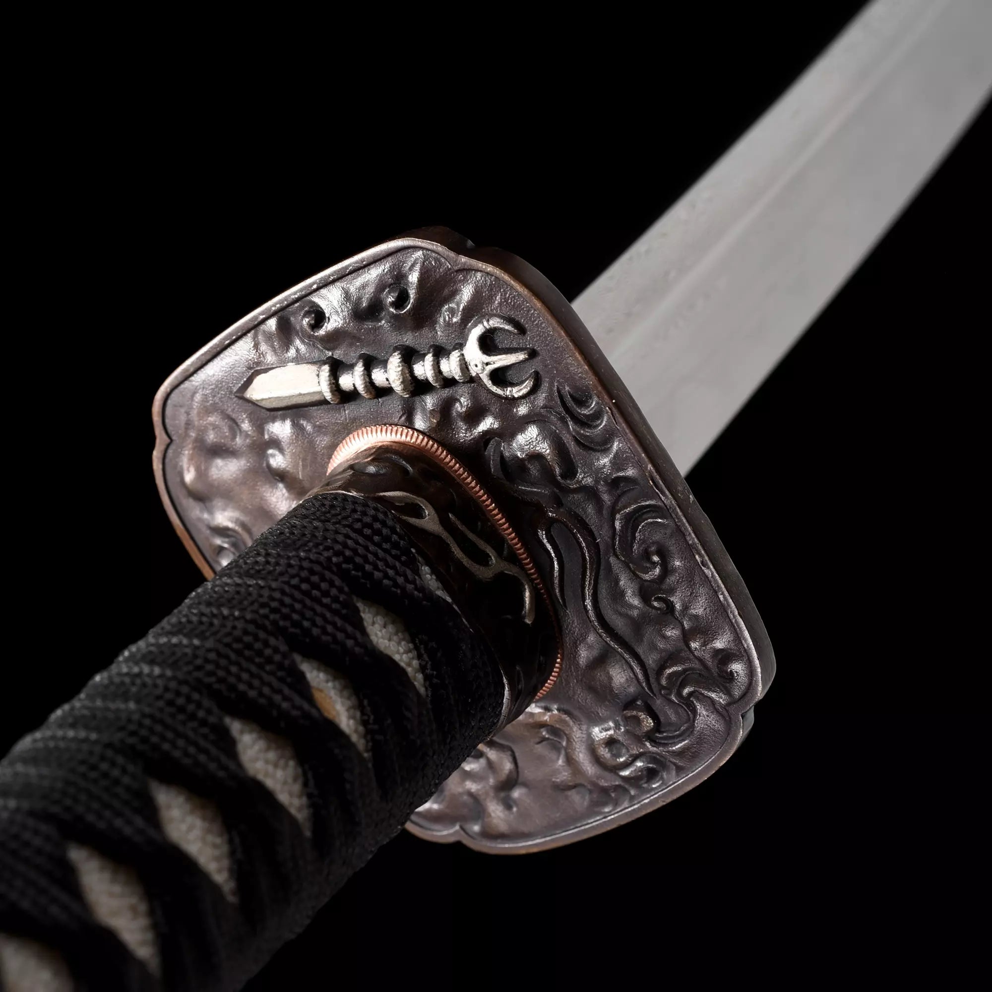 Handmande Real Hamon Japanese Katana Sword Damascus Steel