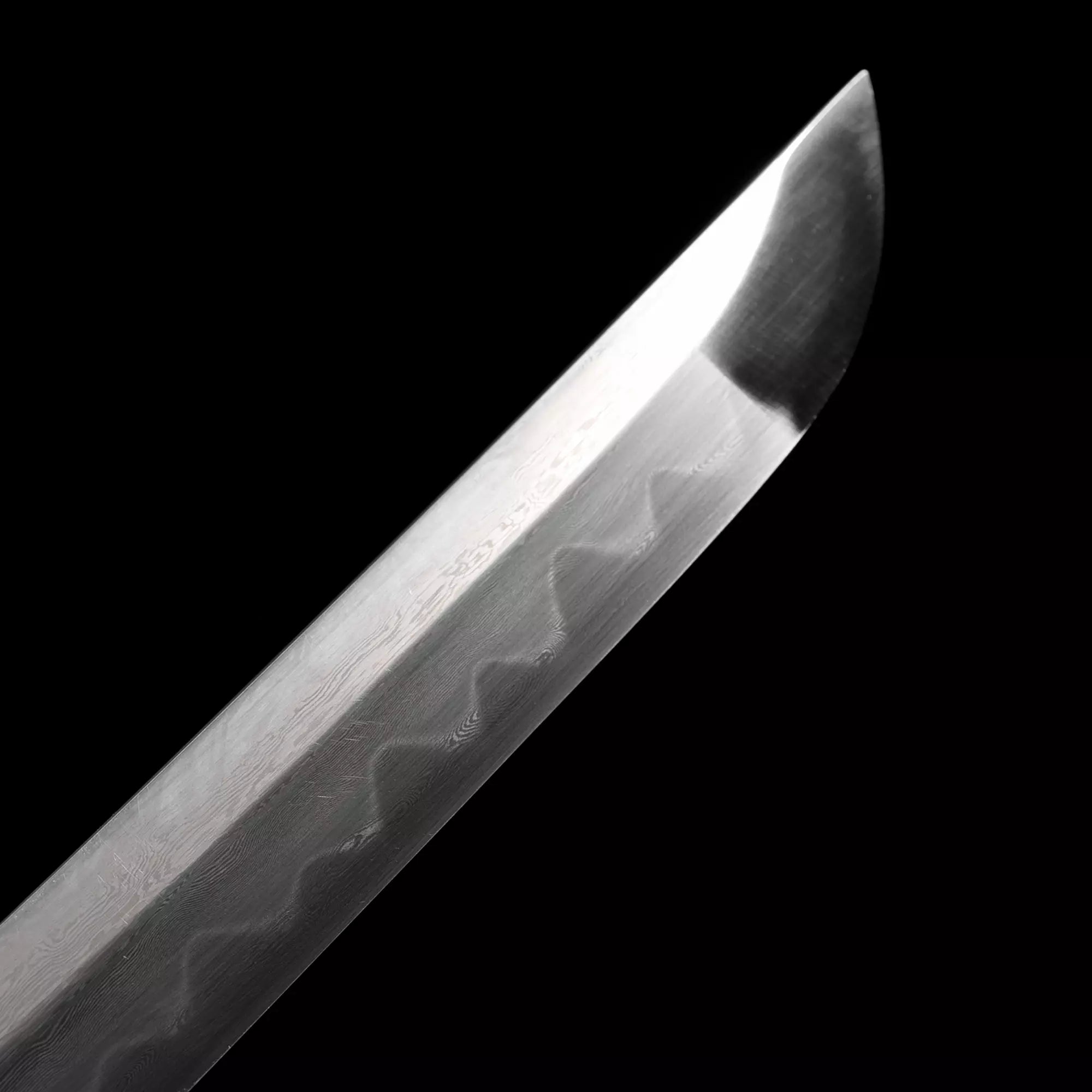 Handmade Japanese Katana Sword Damascus Steel With Flower Tsuba