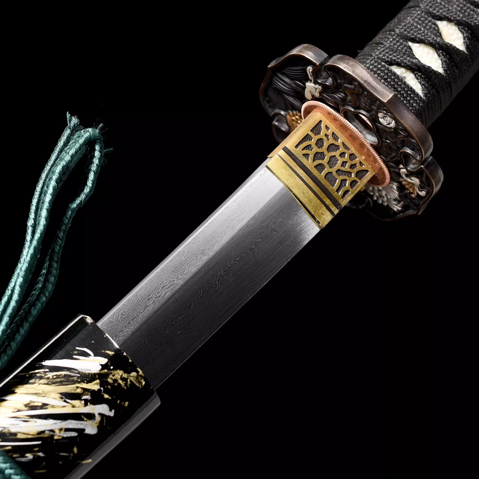 Handmade Japanese Samurai Sword Damascus Steel Full Tang