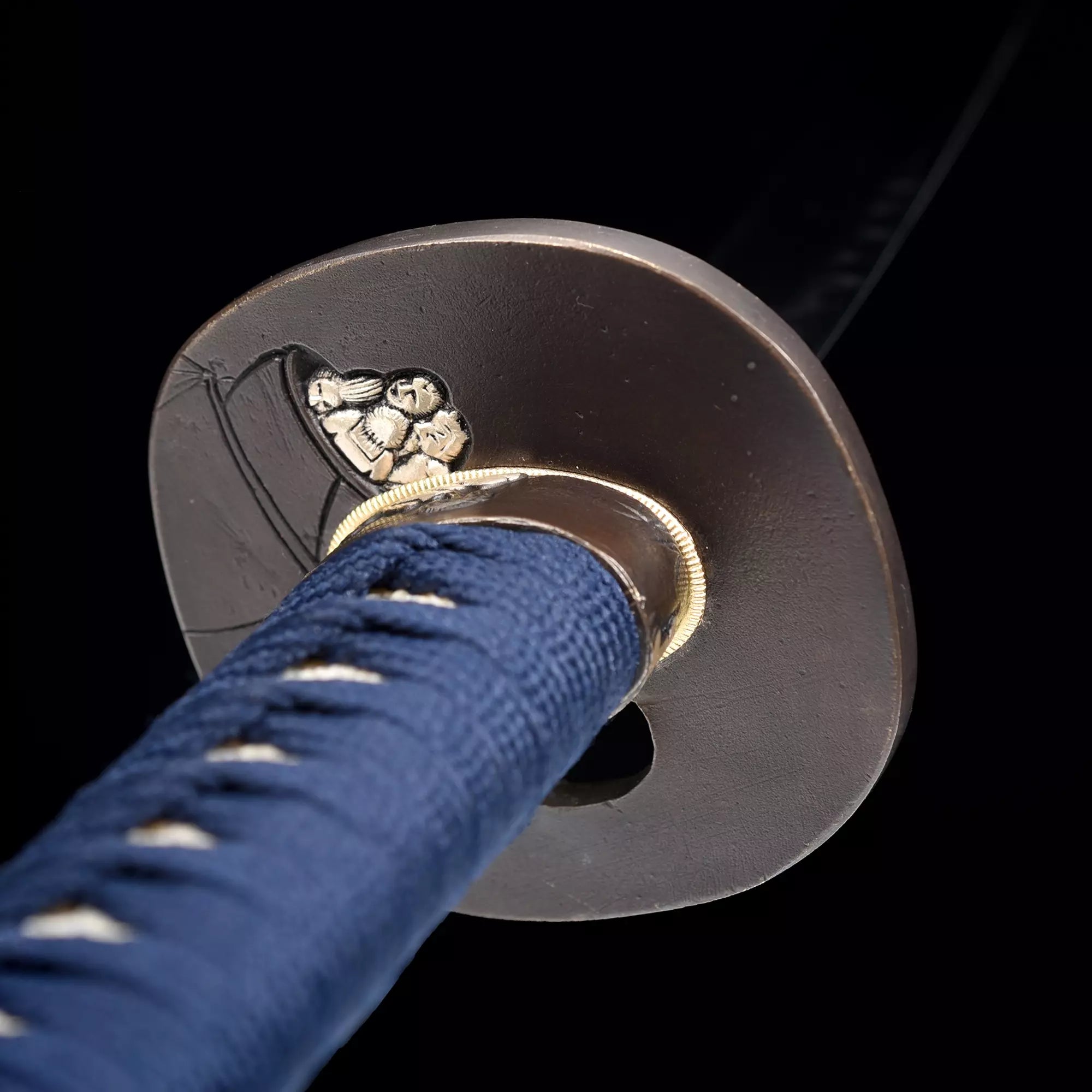 Handmade Japanese Samurai Sword T10 Carbon Steel With Black Scabbard