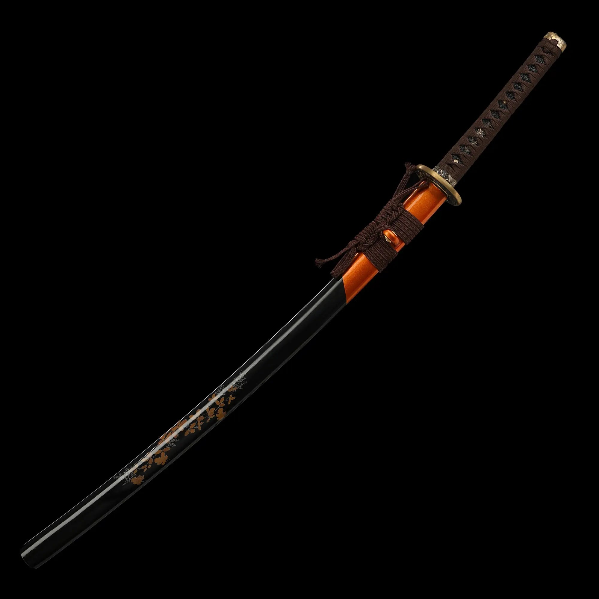 Handmade Japanese Samurai Sword With Damascus Steel Blade And Dragon Tsuba