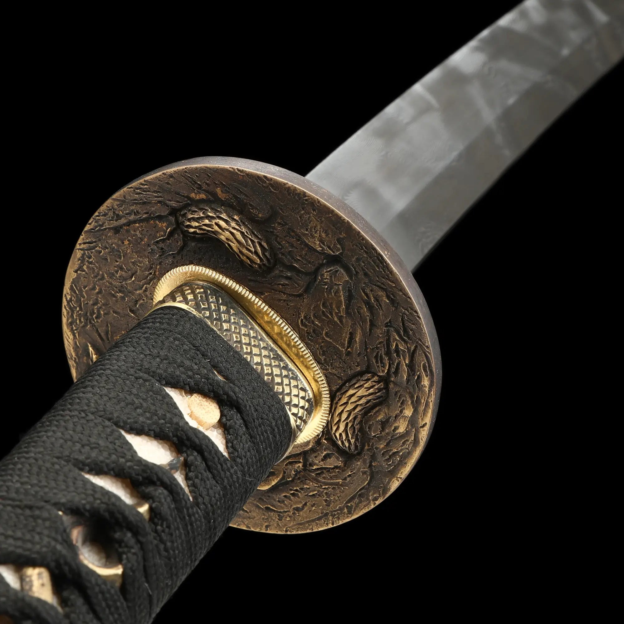 Handmade Full Tang Japanese Katana Sword With Folded Melaleuca Steel Blade
