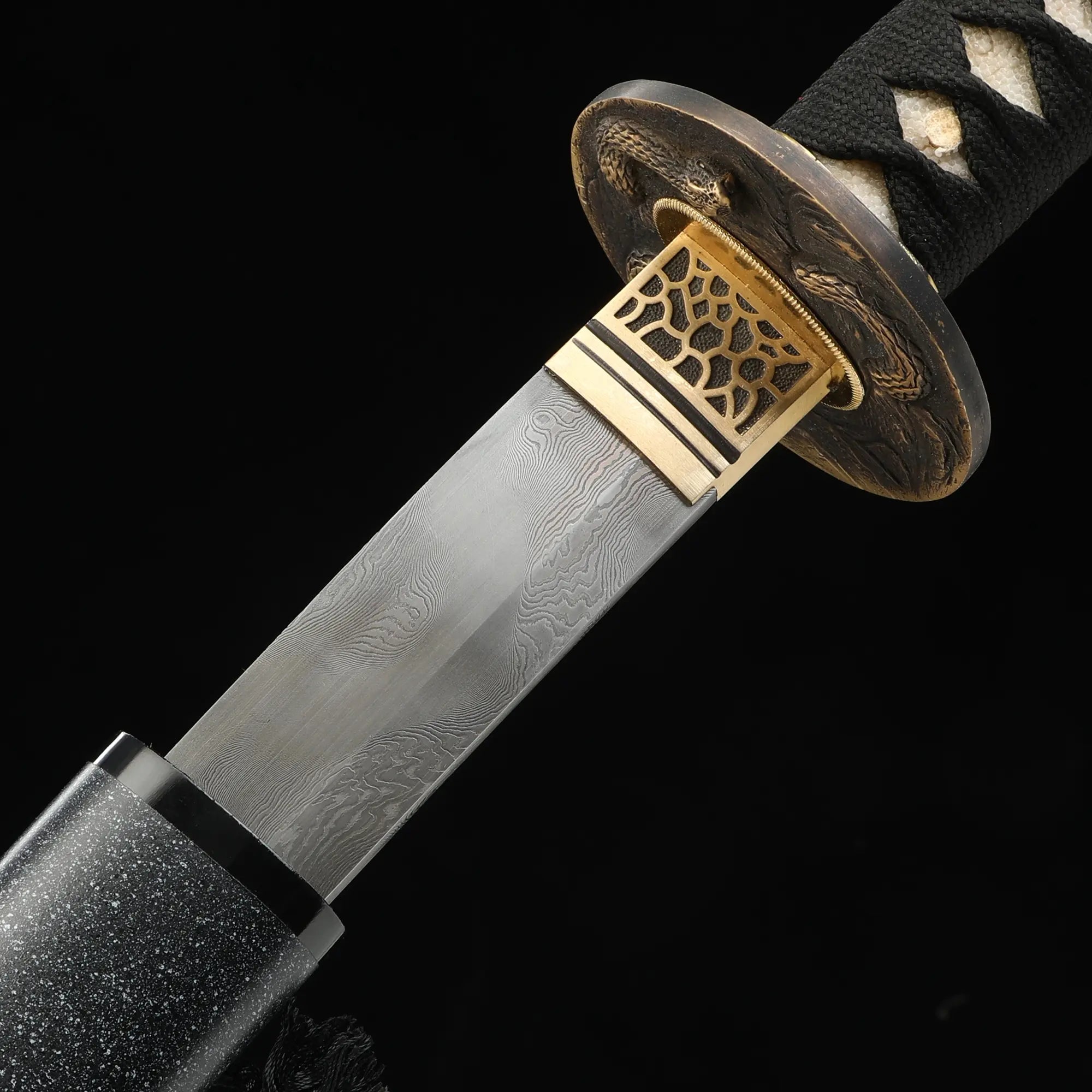 Handmade Full Tang Japanese Katana Sword With Folded Melaleuca Steel Blade