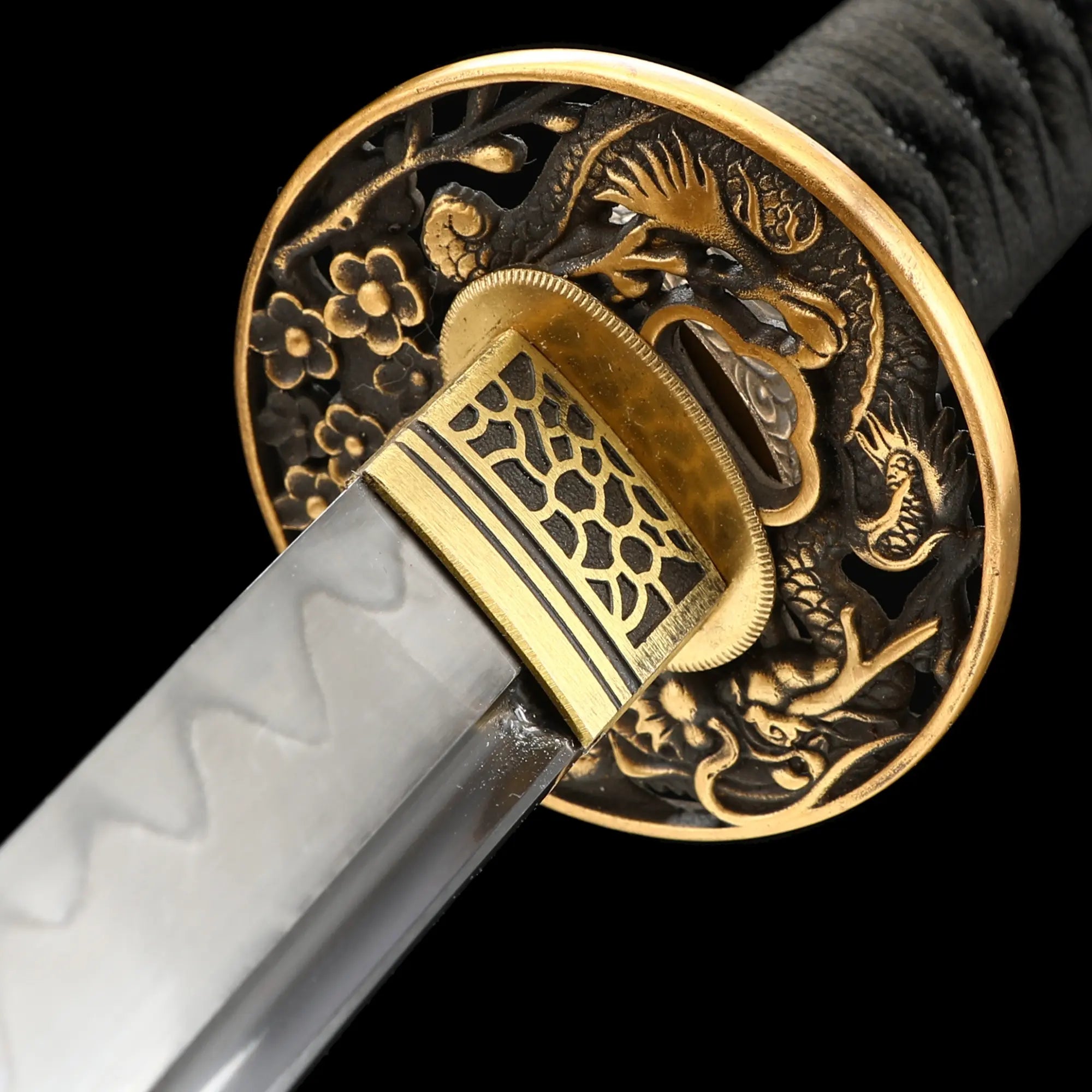Handcrafted Japanese Samurai Sword T10 Carbon Steel With Clay Tempered Blade