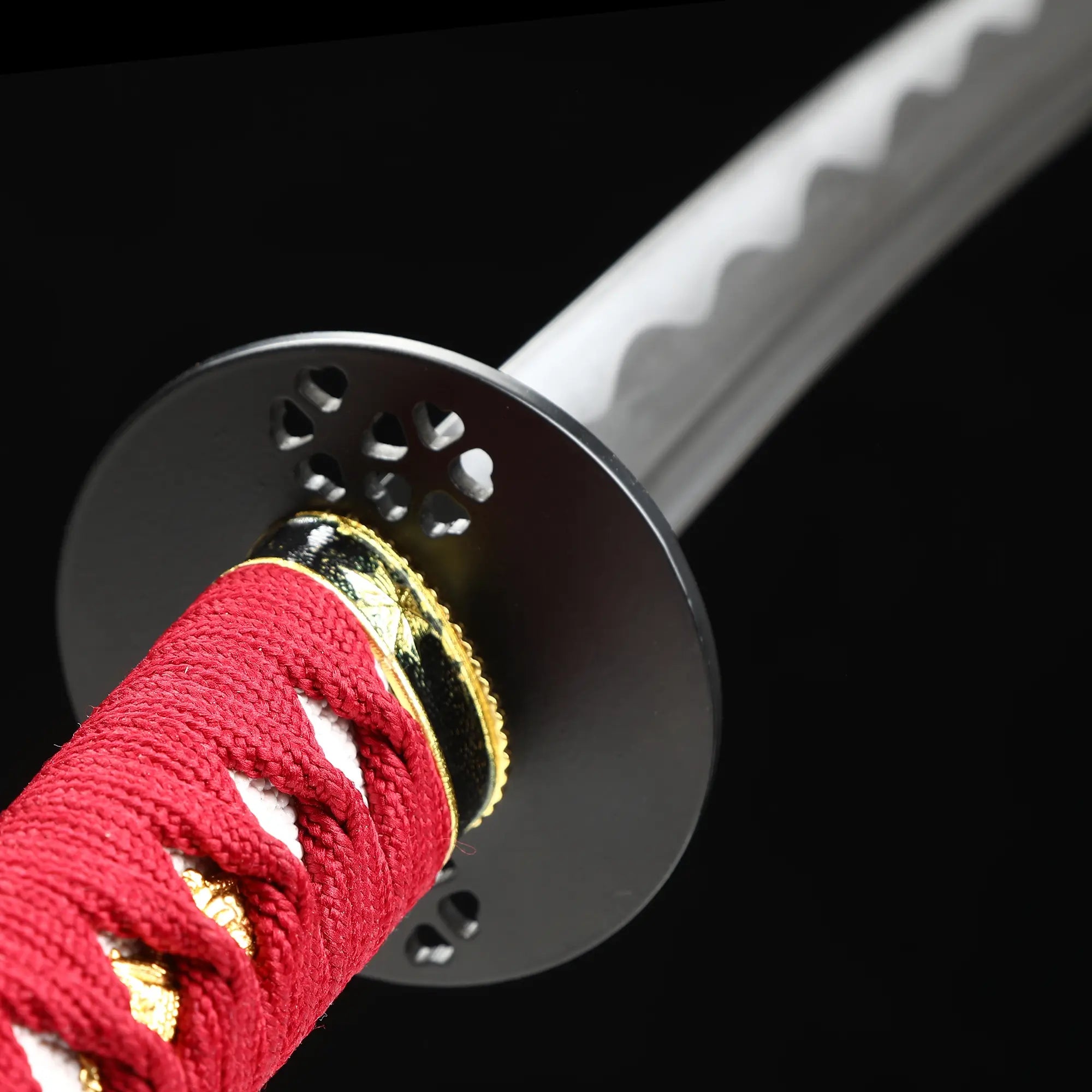 Handmade Full Tang Katana Sword 1060 Carbon Steel With Red Handle