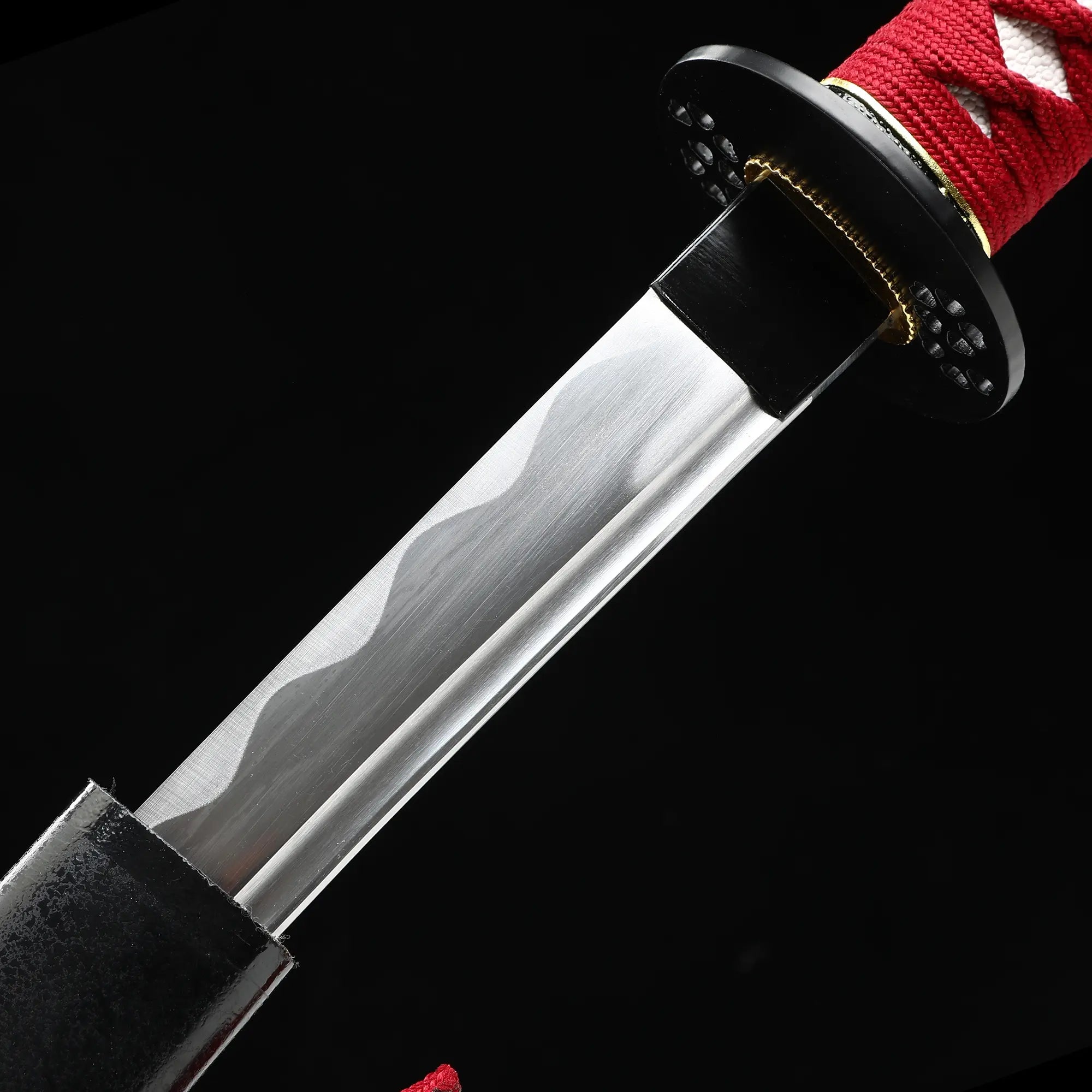 Handmade Full Tang Katana Sword 1060 Carbon Steel With Red Handle