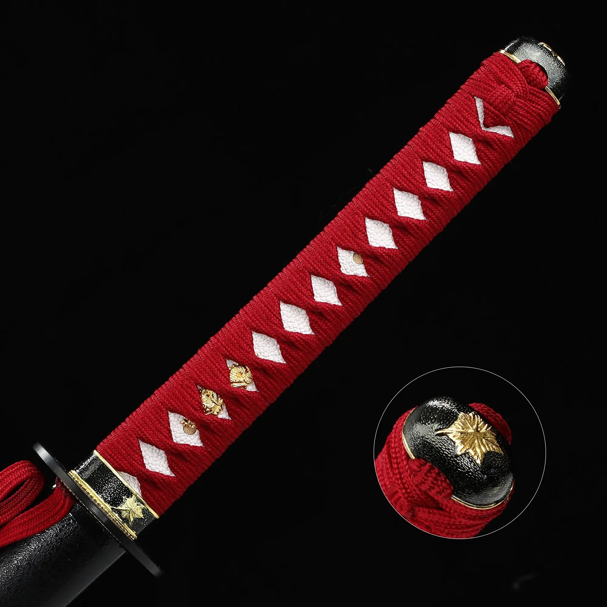 Handmade Full Tang Katana Sword 1060 Carbon Steel With Red Handle