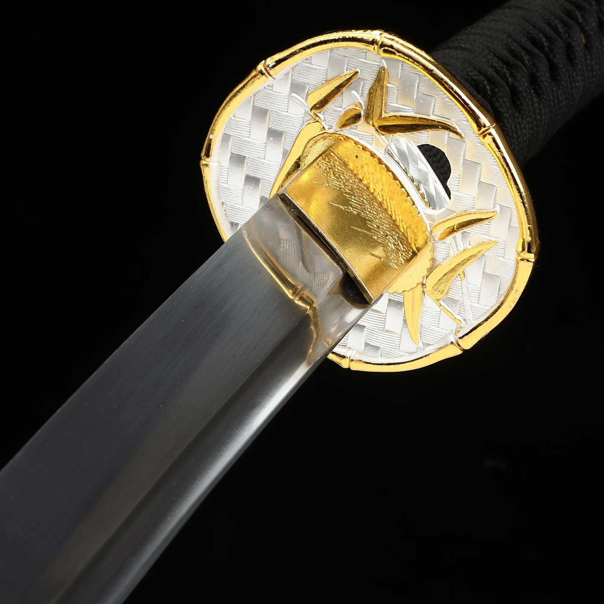 Handmade Full Tang Japanese Katana Sword 1060 Carbon Steel With Black Scabbard
