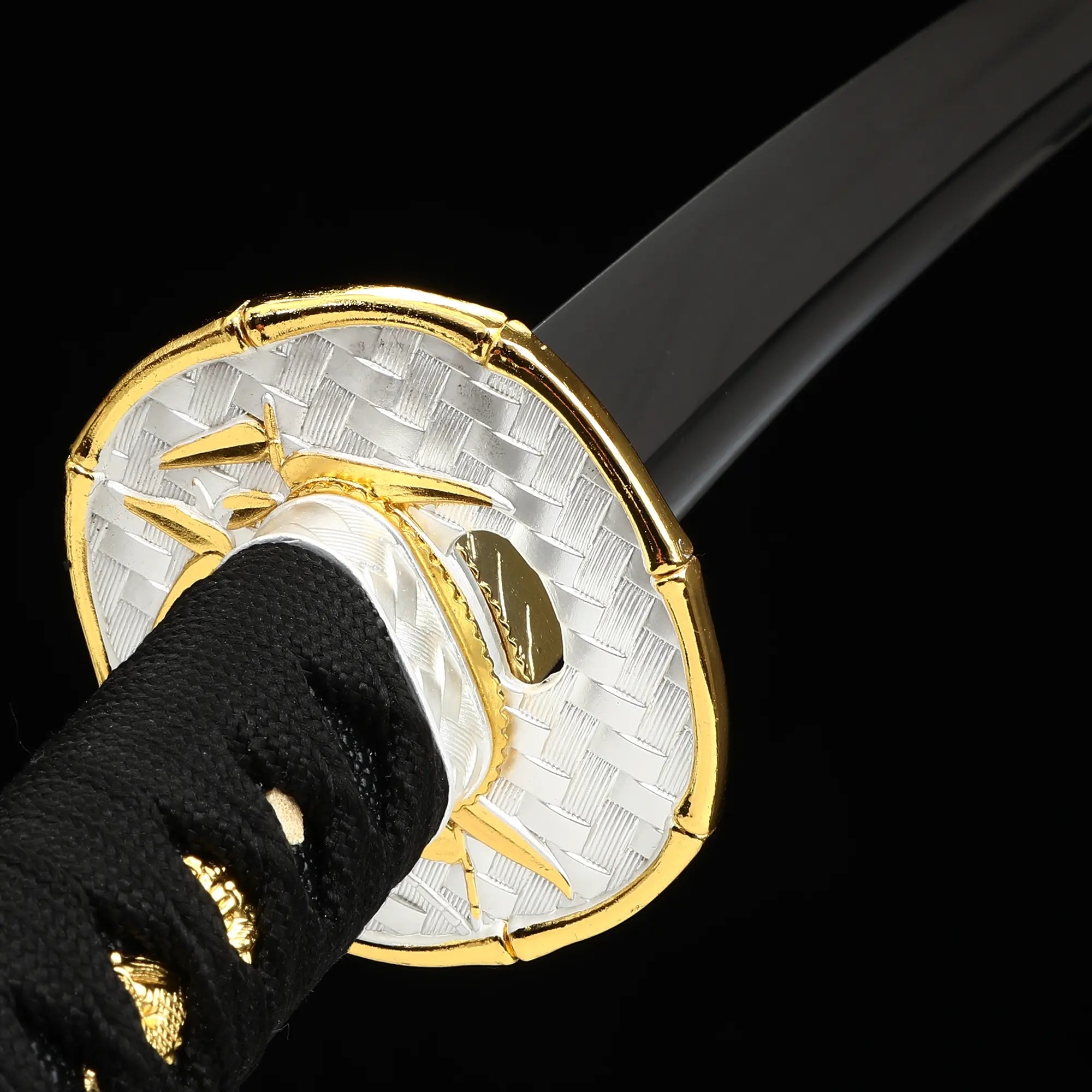 Handmade Full Tang Japanese Katana Sword 1060 Carbon Steel With Black Scabbard