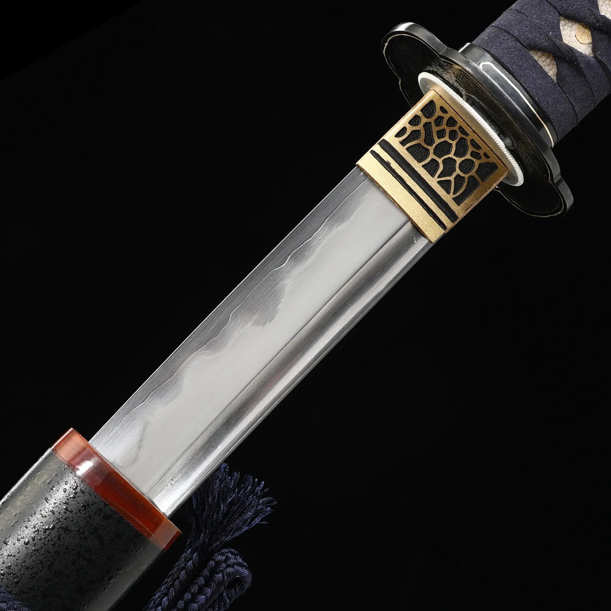 High-performance Handmade Katana Sword Sanmai Steel With Clay Tempered Blade