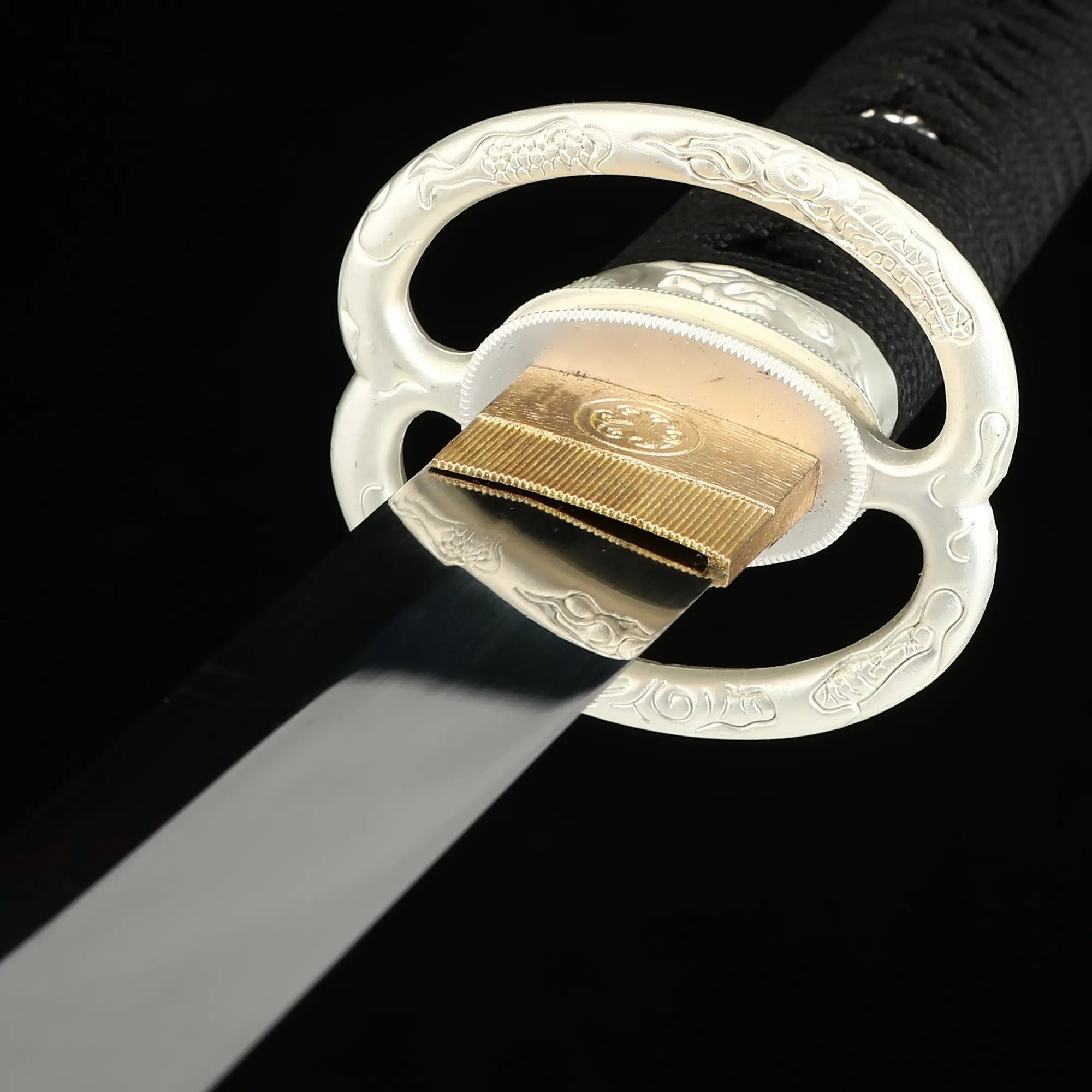 Handmade Full Tang Japanese Katana Sword 1095 Carbon Steel With Black Scabbard