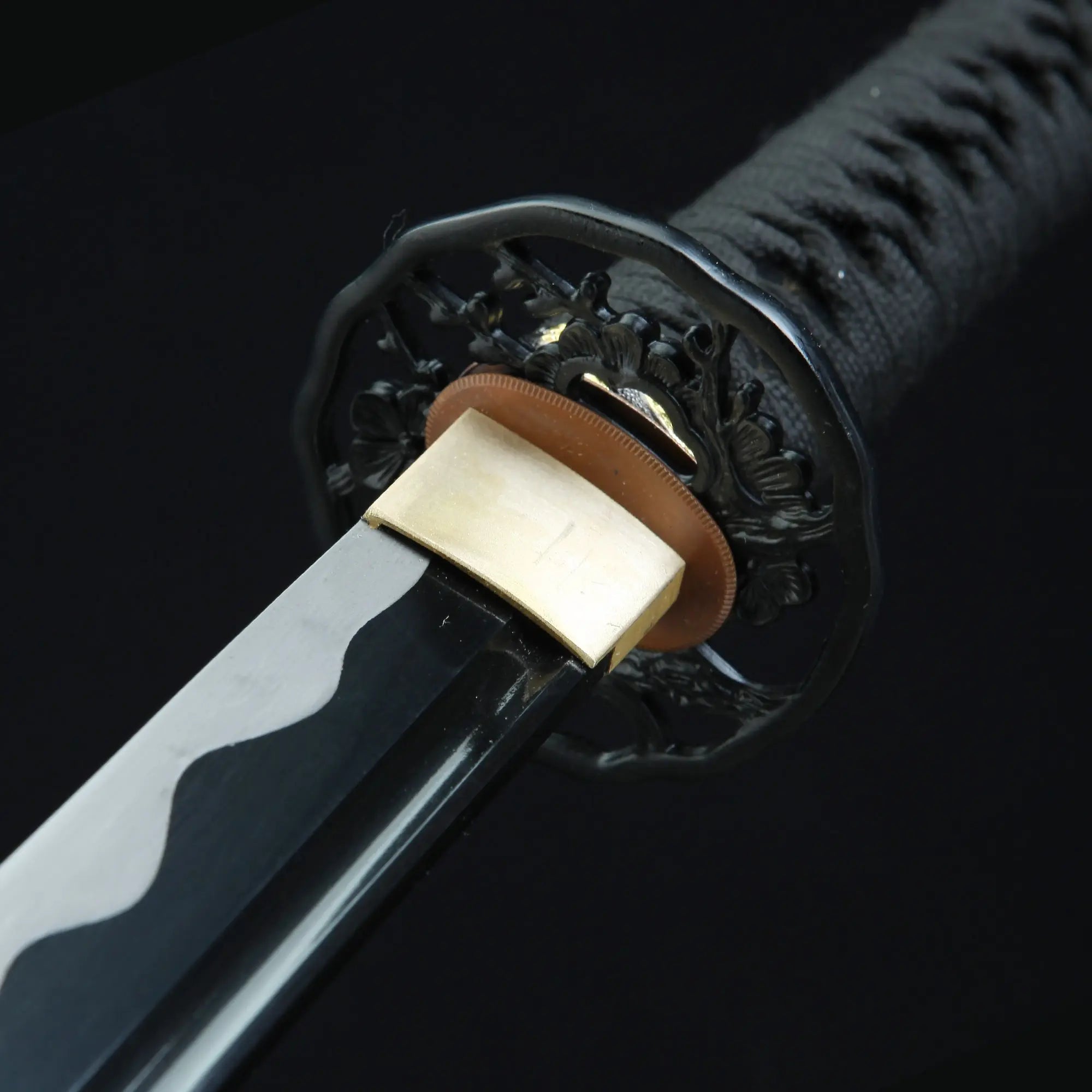 Handmade Full Tang Katana Sword 1045 Carbon Steel With Black Blade