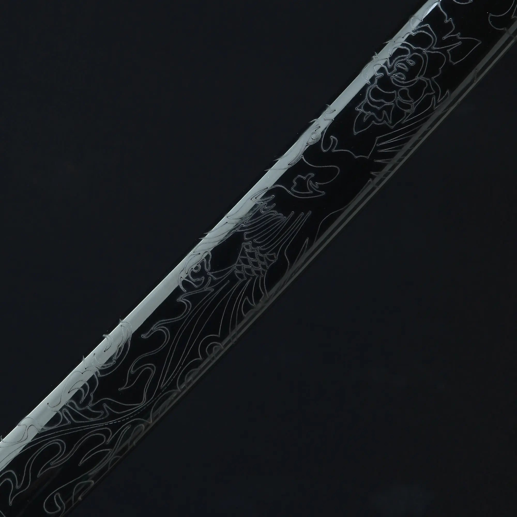 Handmade Full Tang Katana Sword 1045 Carbon Steel With Black Blade