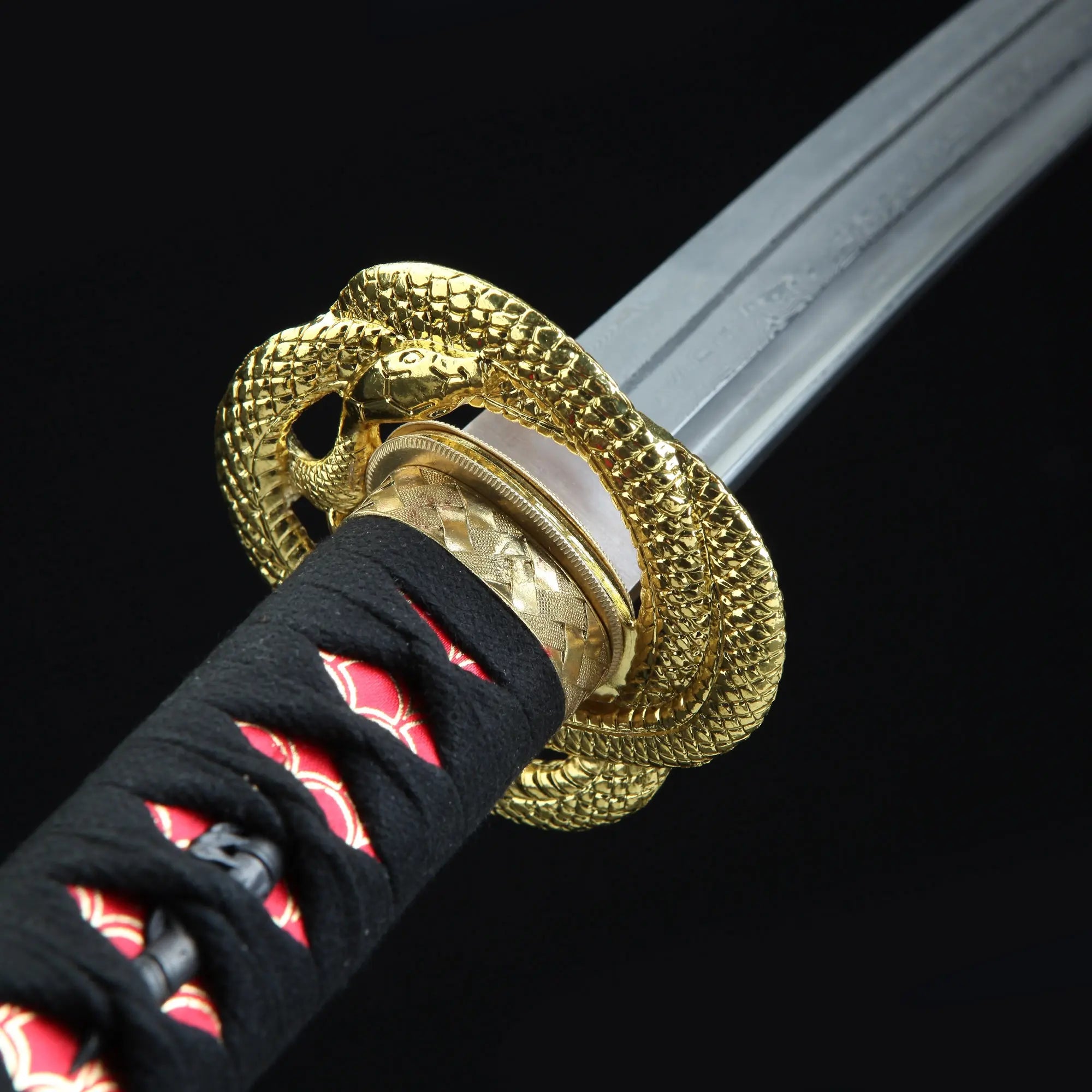 Handcrafted Full Tang Katana Sword Damascus Steel With Black Scabbard