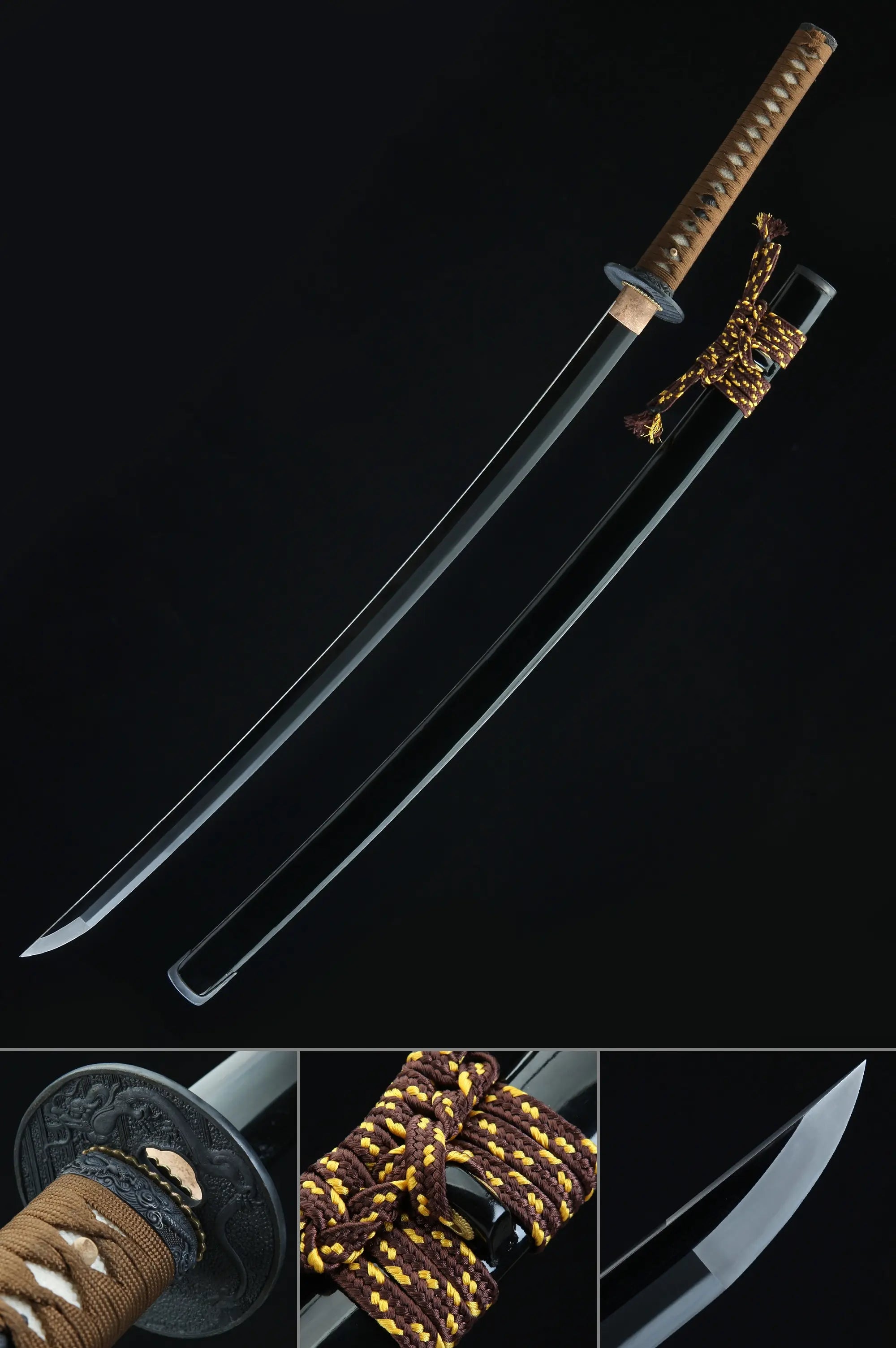 High-performance Handcrafted Katana Sword Tamahagane Steel With Clay Tempered Blade