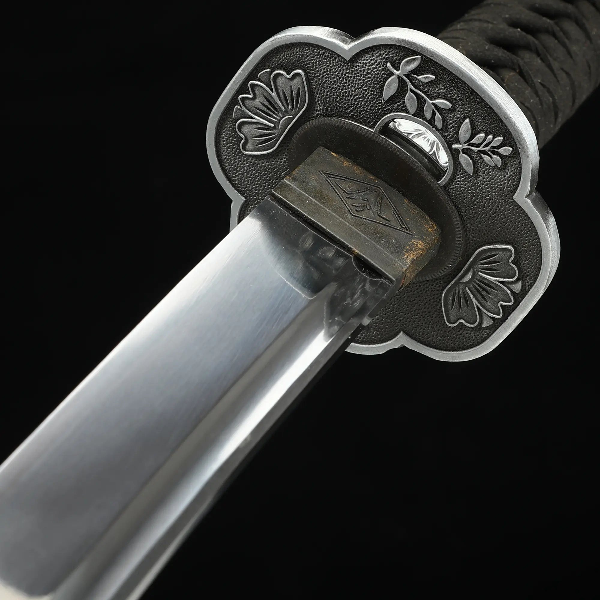 Handmade Full Tang Katana Sword 1095 Carbon Steel With Black Scabbard