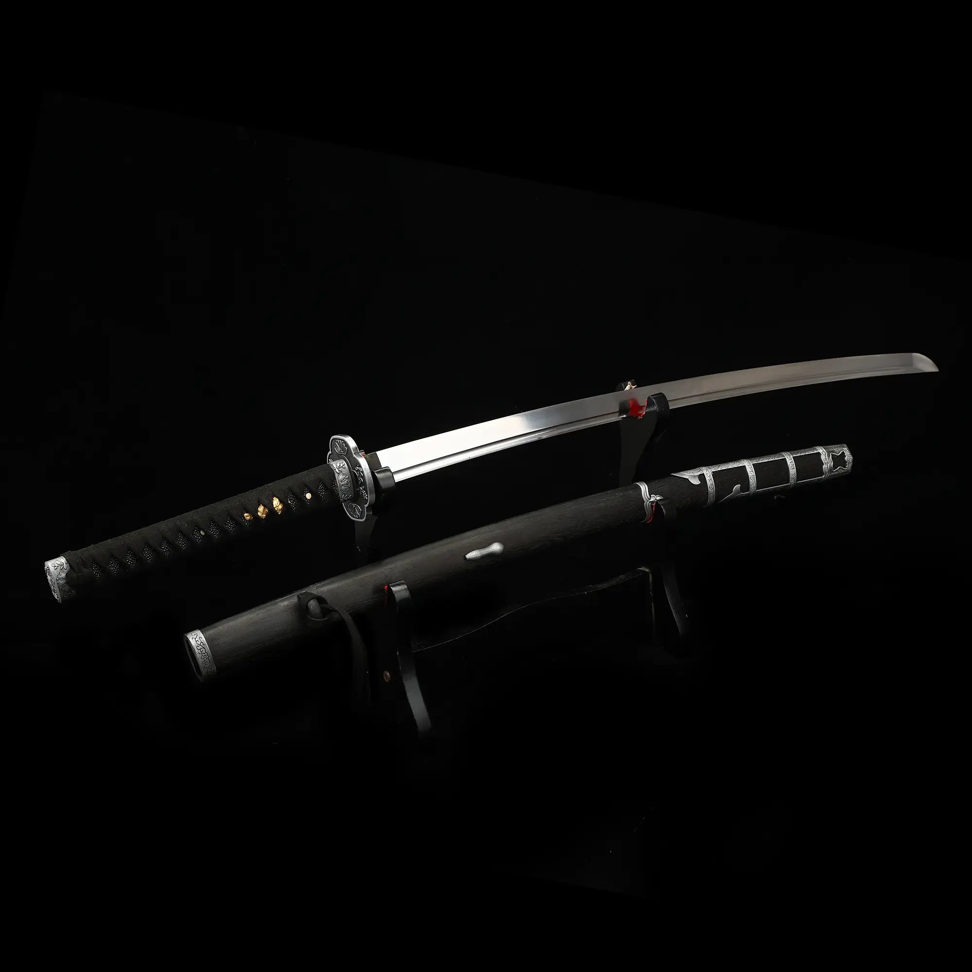 Handmade Full Tang Katana Sword 1095 Carbon Steel With Black Scabbard