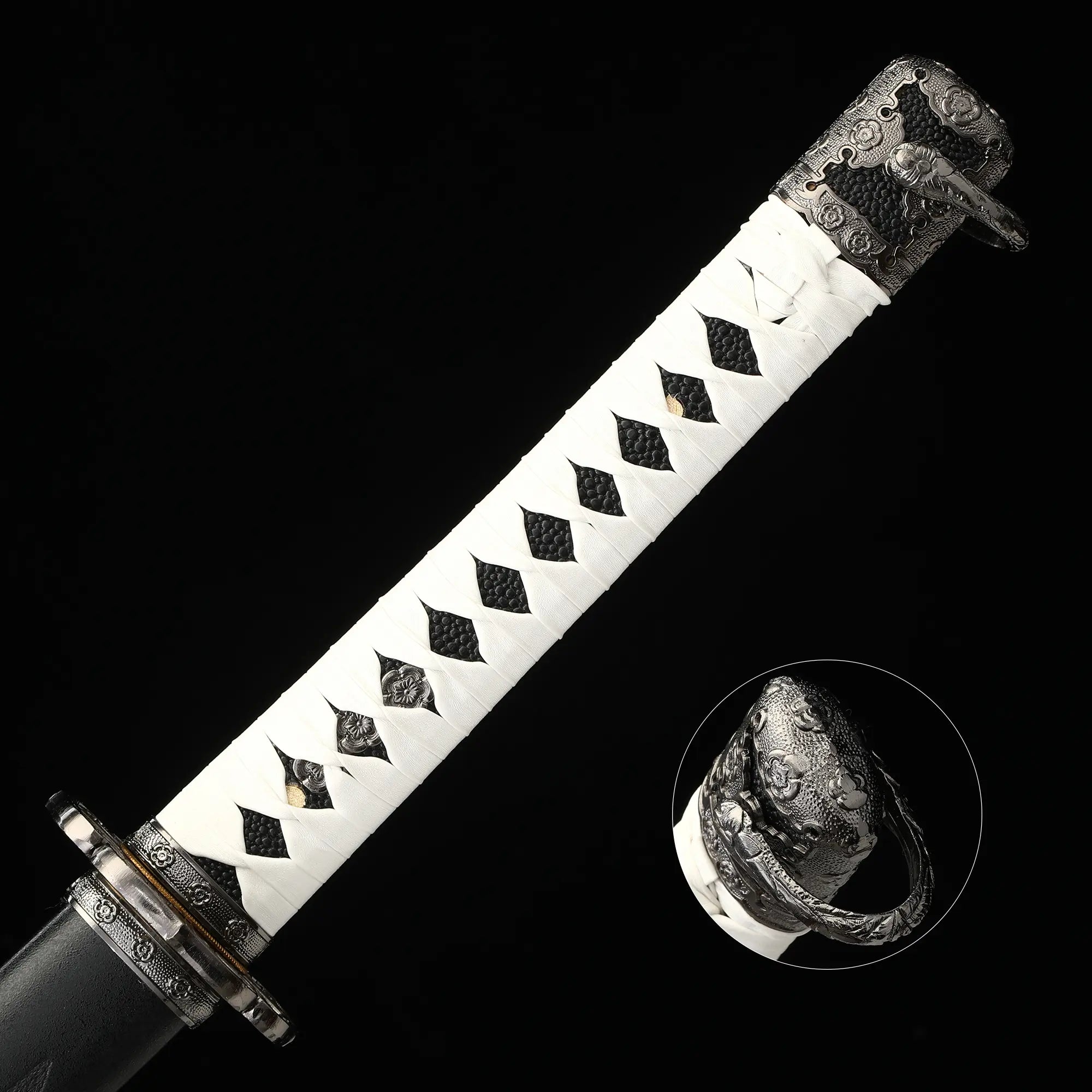 Handcrafted 1095 Carbon Steel Japanese Katana Sword With Black Blade