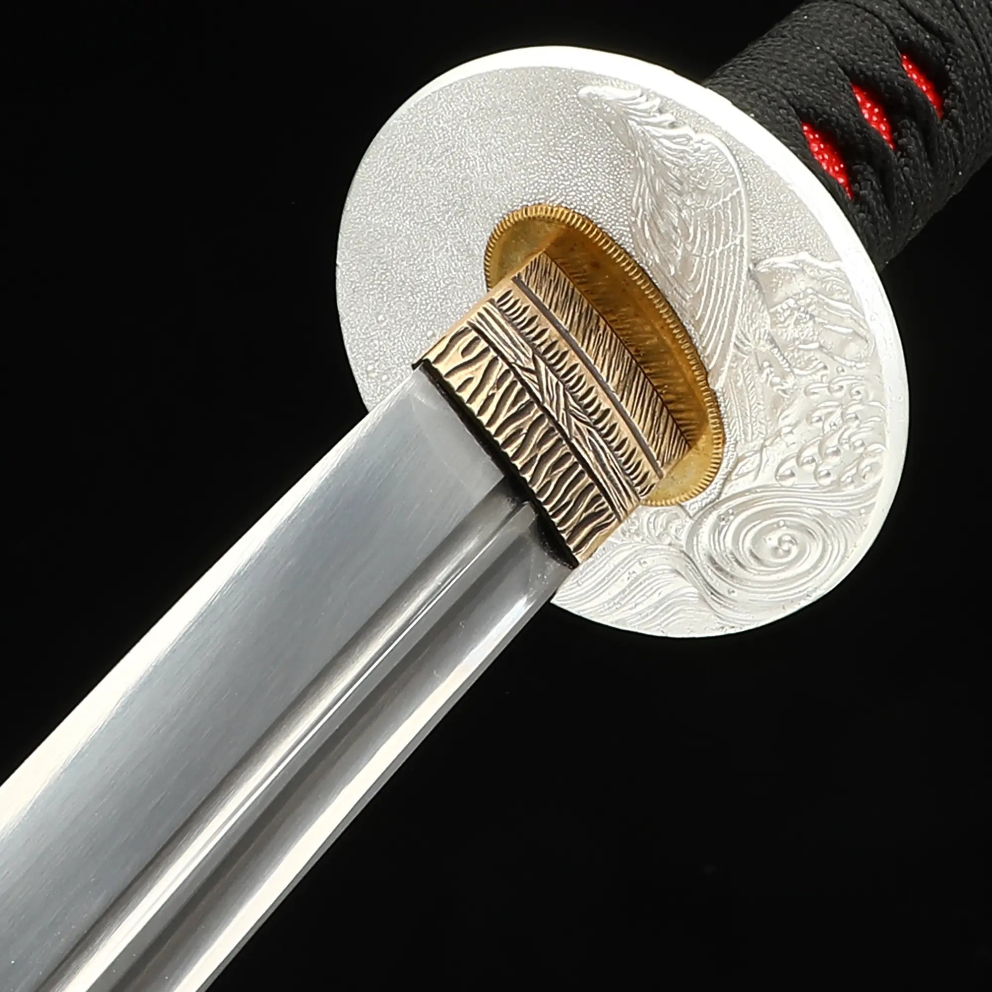 Handmade Full Tang Japanese Katana Sword T10 Carbon Steel With Real Hamon Blade