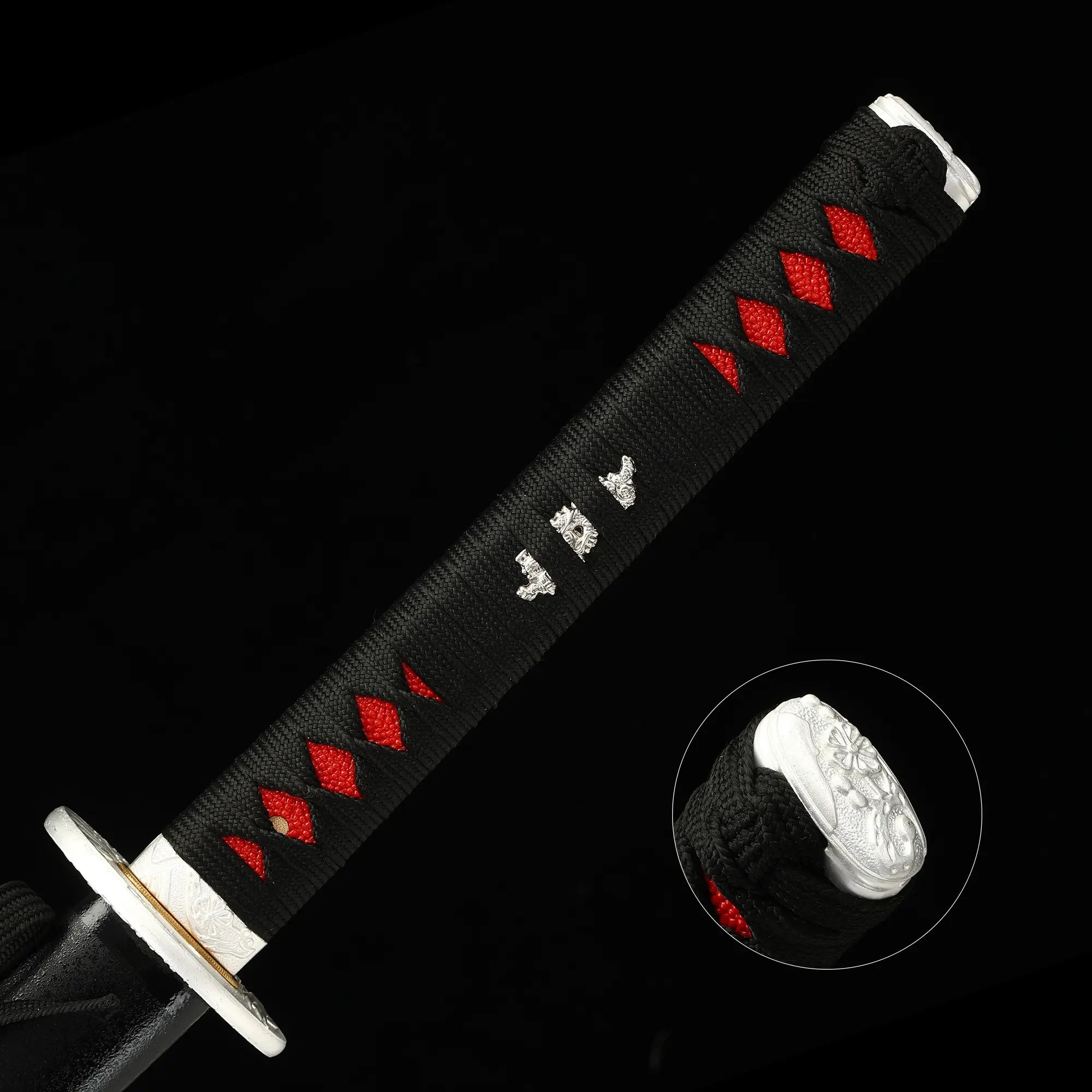 Handmade Full Tang Japanese Katana Sword T10 Carbon Steel With Real Hamon Blade