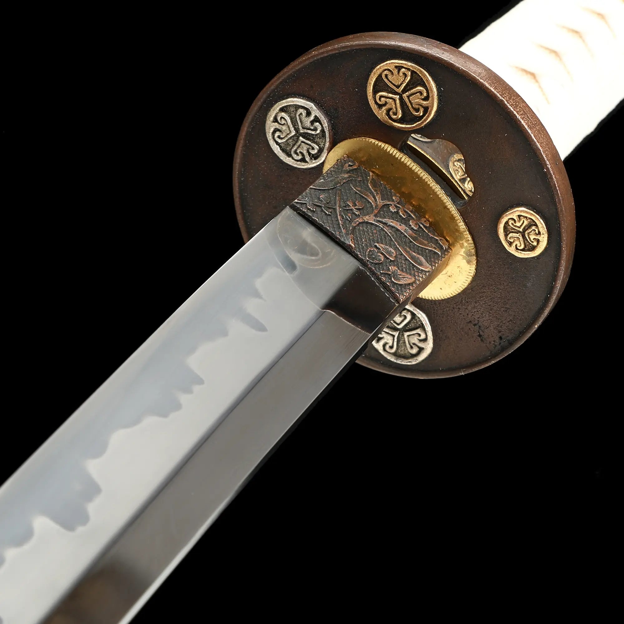 Handmade Full Tang Japanese Katana Sword T10 Carbon Steel With Real Hamon Blade