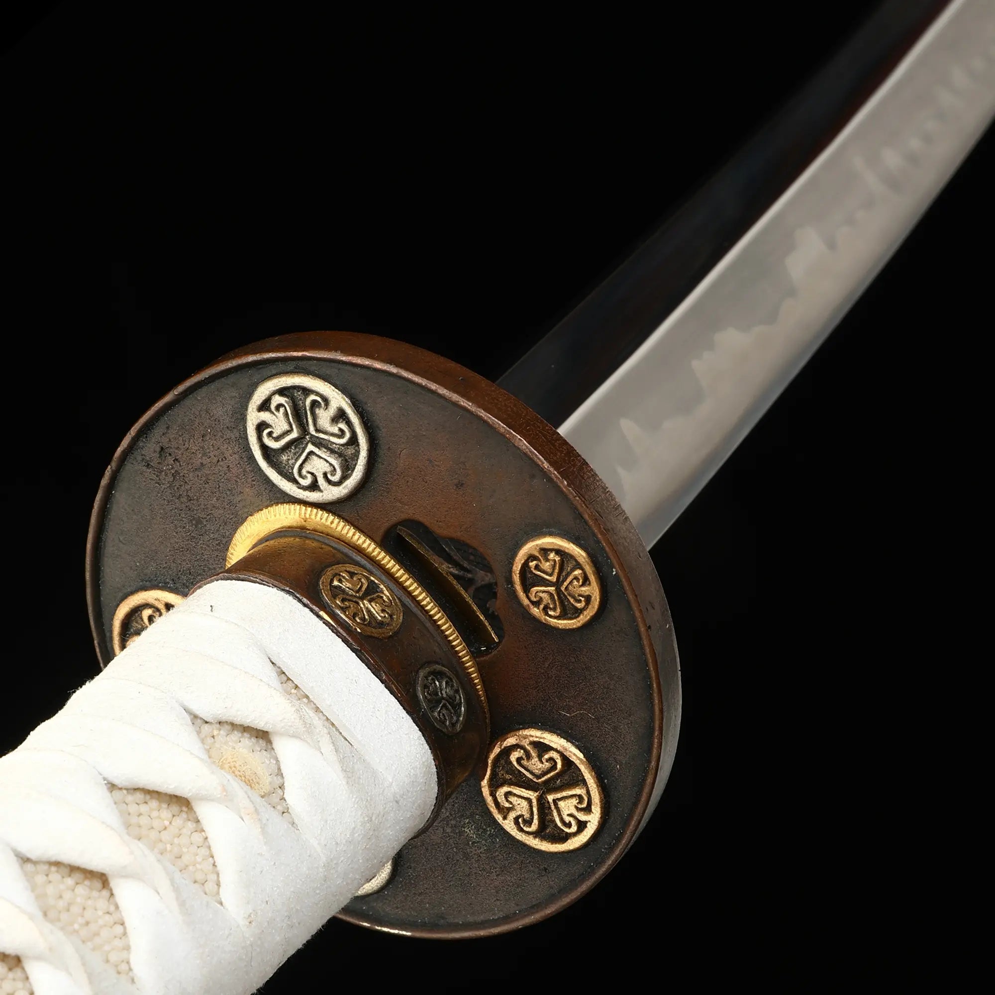 Handmade Full Tang Japanese Katana Sword T10 Carbon Steel With Real Hamon Blade