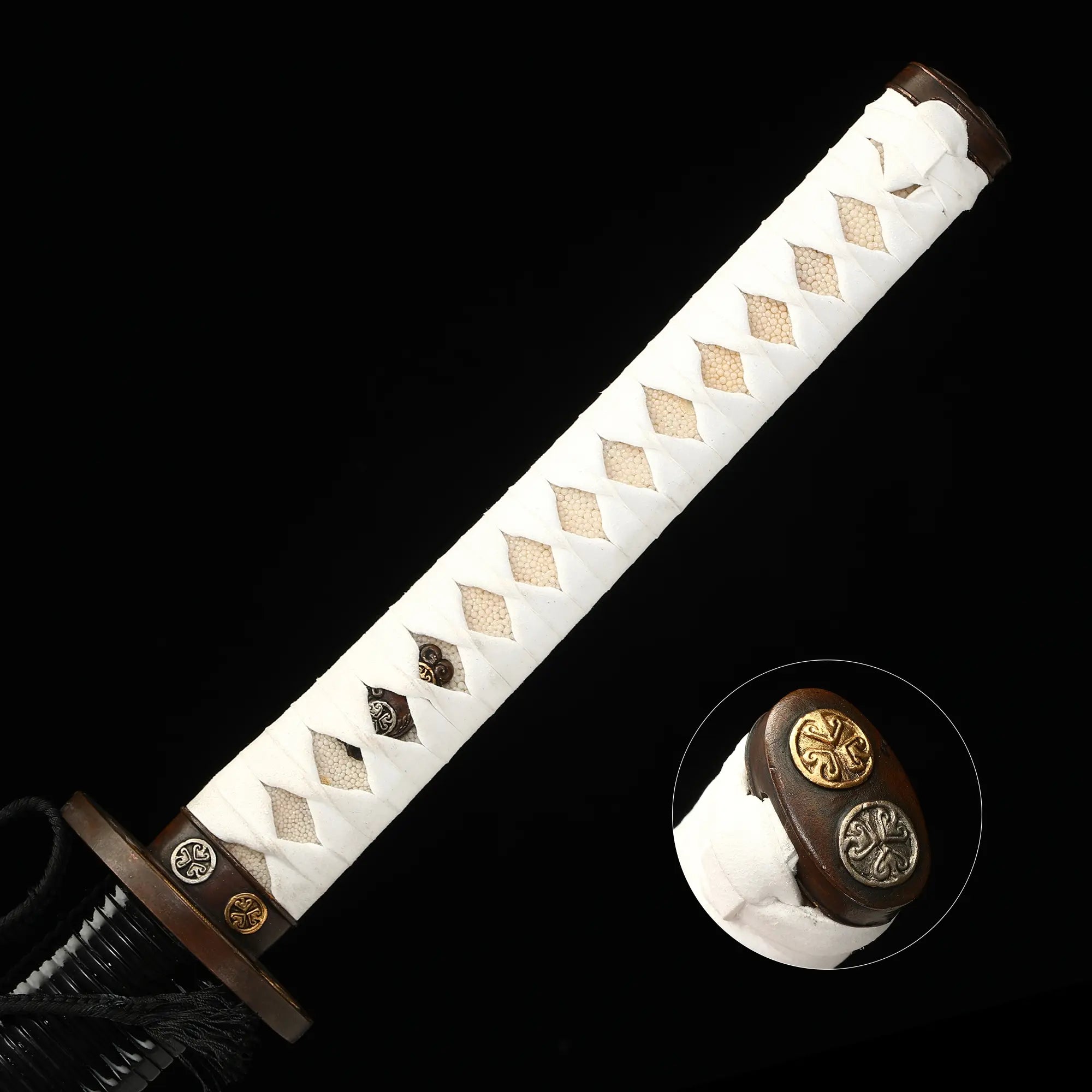 Handmade Full Tang Japanese Katana Sword T10 Carbon Steel With Real Hamon Blade