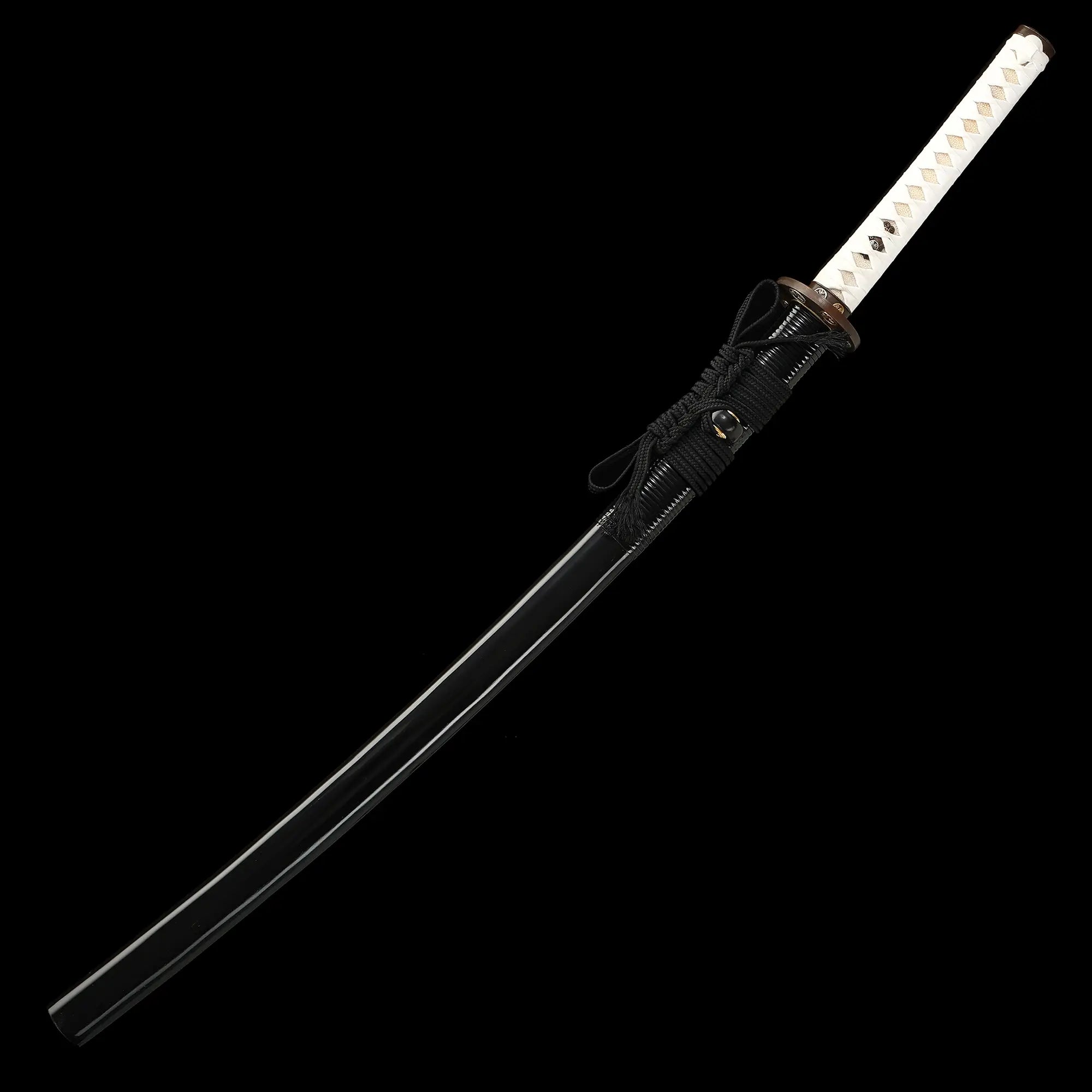 Handmade Full Tang Japanese Katana Sword T10 Carbon Steel With Real Hamon Blade
