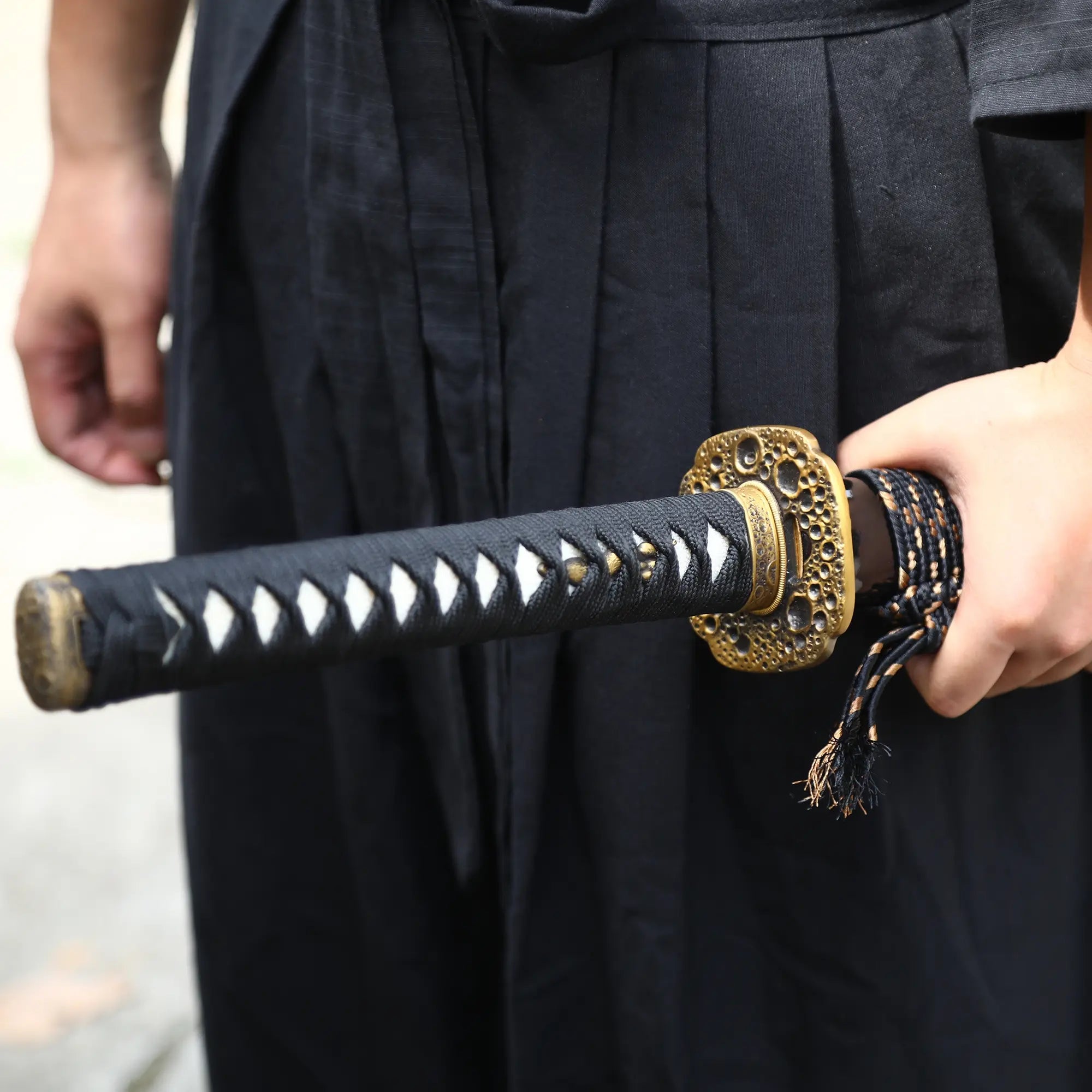 Handcrafted Full Tang Katana Sword T10 Carbon Steel With Real Hamon Blade